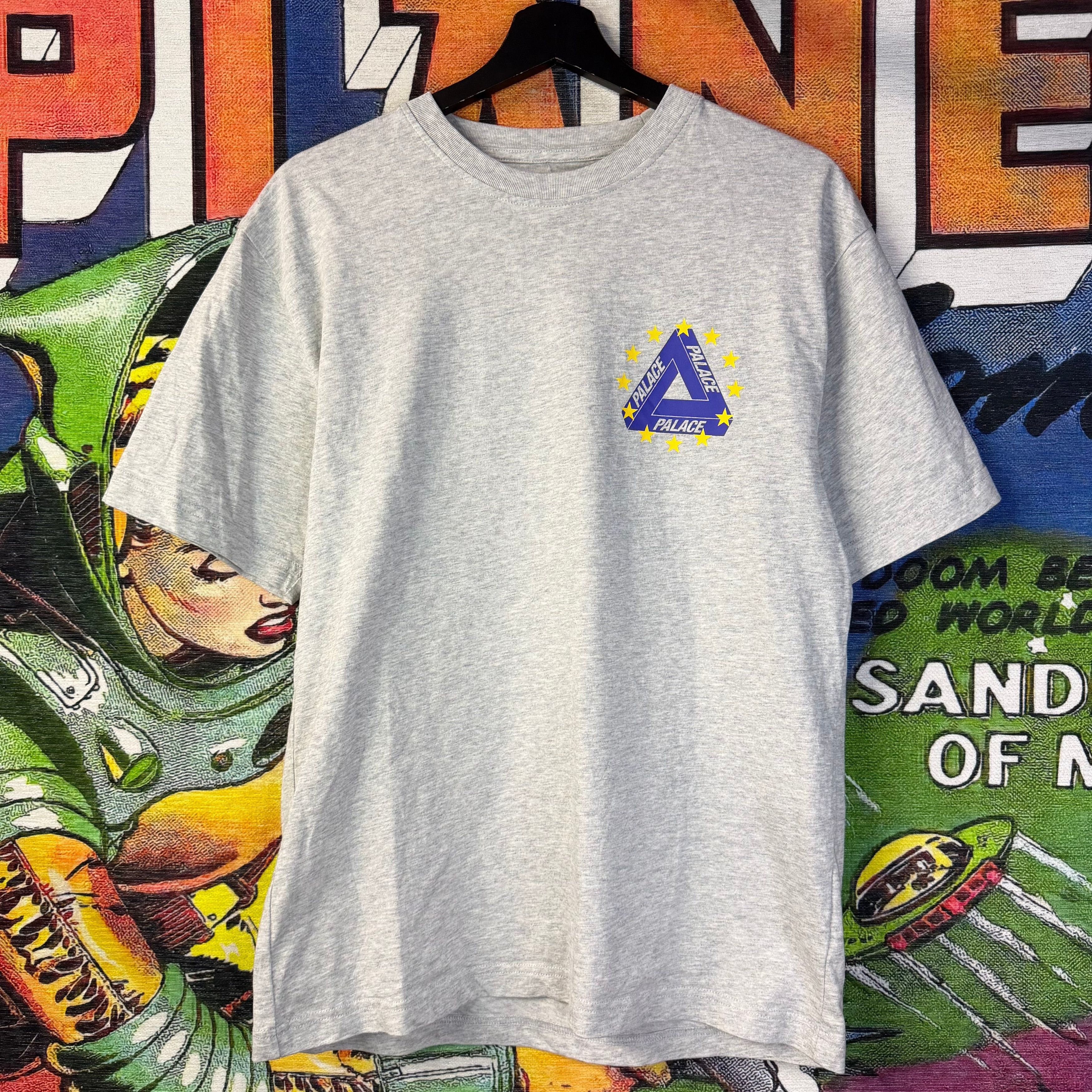 Evisu × Palace Palace Evisu Seagull Raglan T-shirt Grey Marl | Grailed