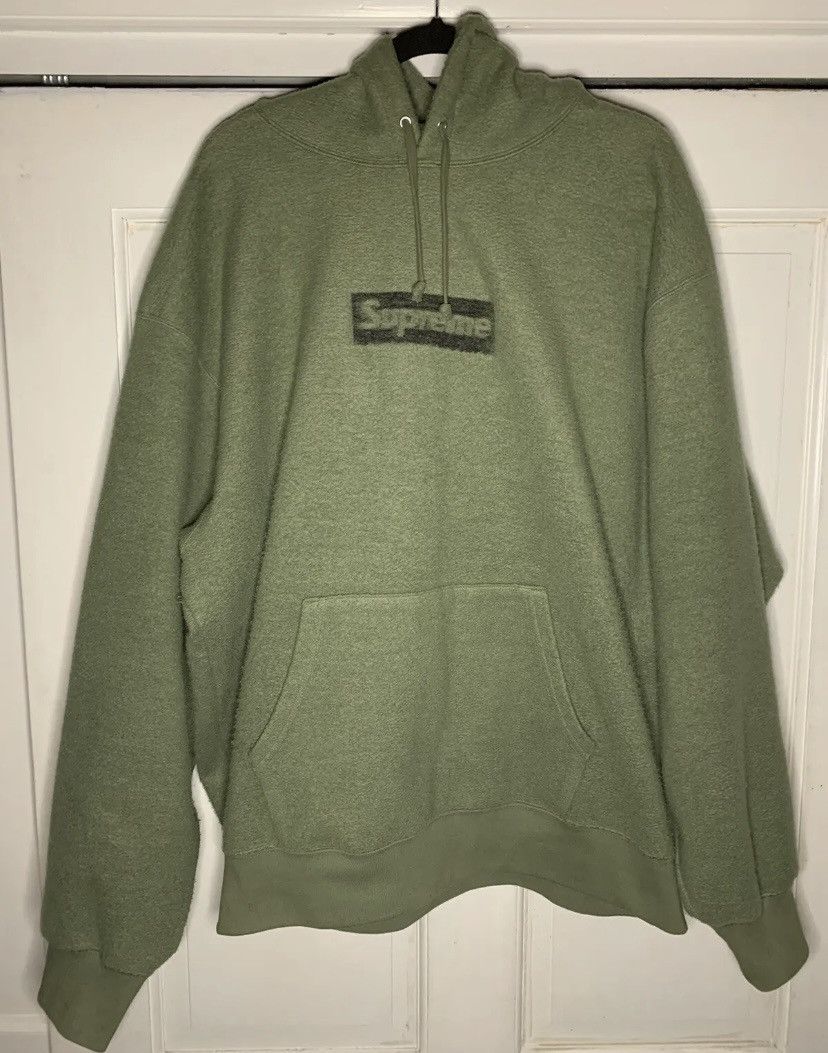 image of Supreme Inside Out Box Logo Hoodie Sweatshirt in Green, Men's (Size XL)