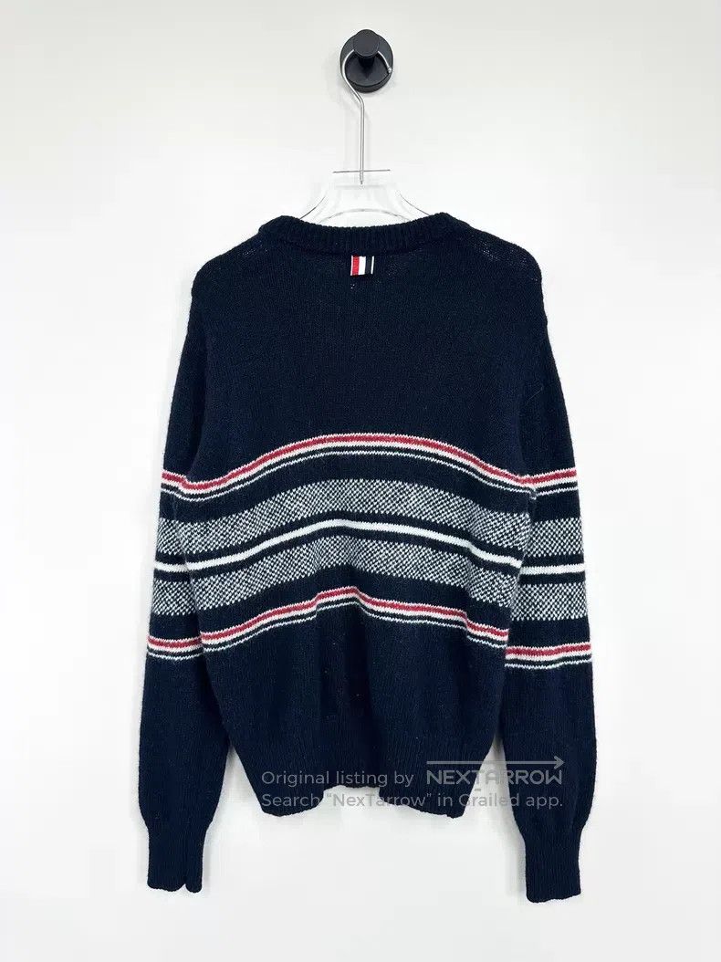 Thom Browne Thom Browne Navy blue striped knit sweater Size US XS / EU 42 / 0 - 2 Thumbnail