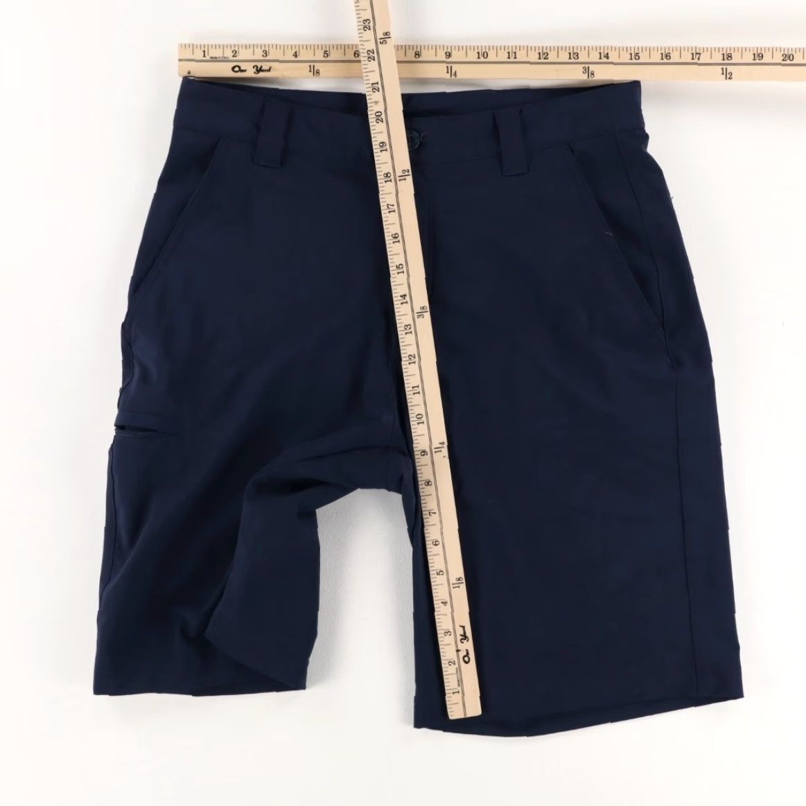 Vintage Columbia PFG Fishing Chino Shorts Navy Men's 30 Colu mbia High Stretch PFG Fishing Polyester Woven Casual Size US 30 / EU 46 - 3 Thumbnail