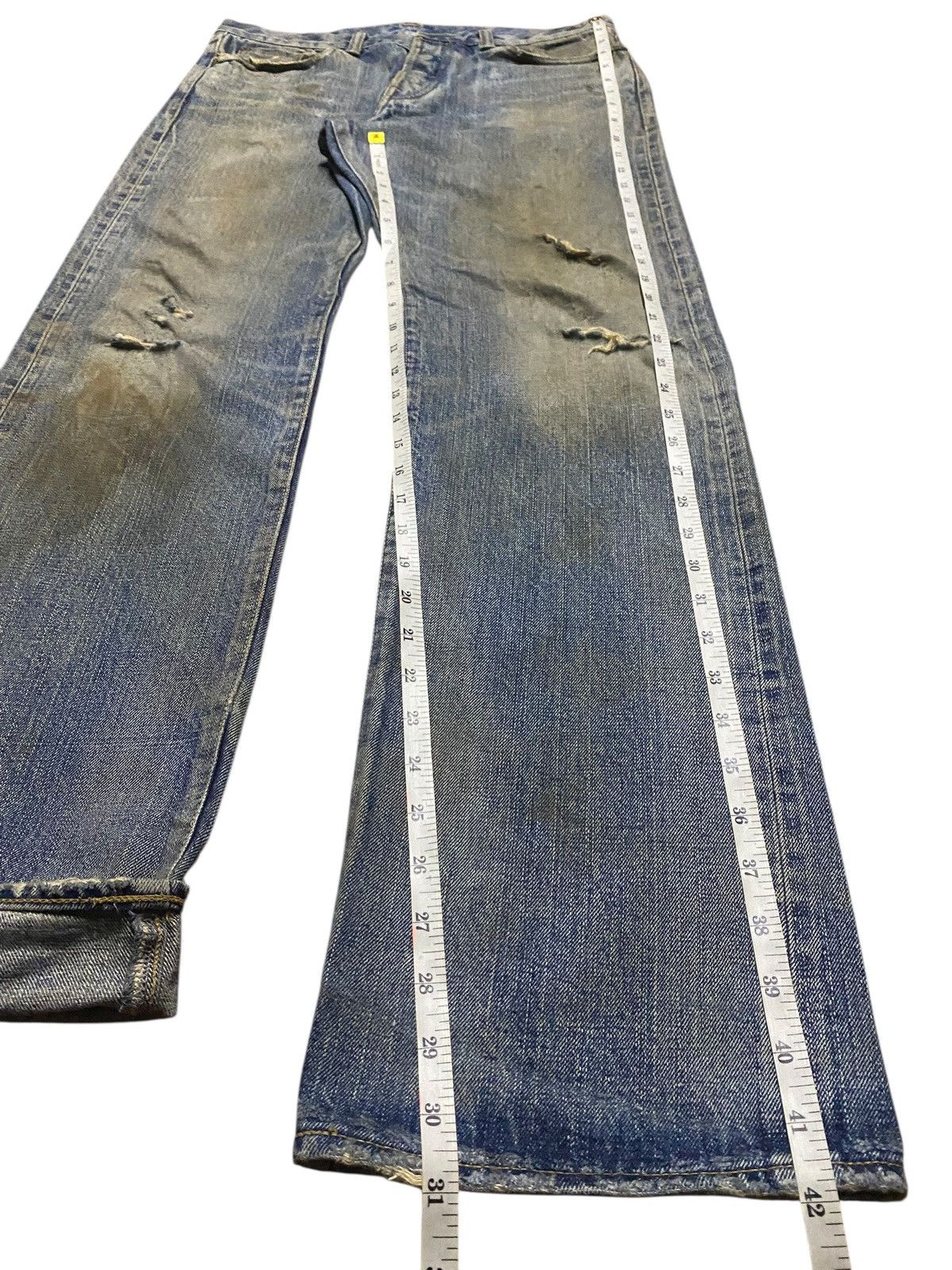 Junya Watanabe Vintage Blue Corn Japan Selvedge Heavy Faded Distressed Jean Size US 32 / EU 48 - 19 Thumbnail