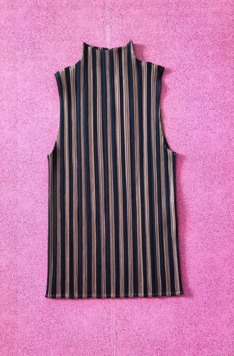 Issey Miyake Issey Miyake size:3 Coffee-colored striped vest Size M / US 6-8 / IT 42-44 - 2 Thumbnail