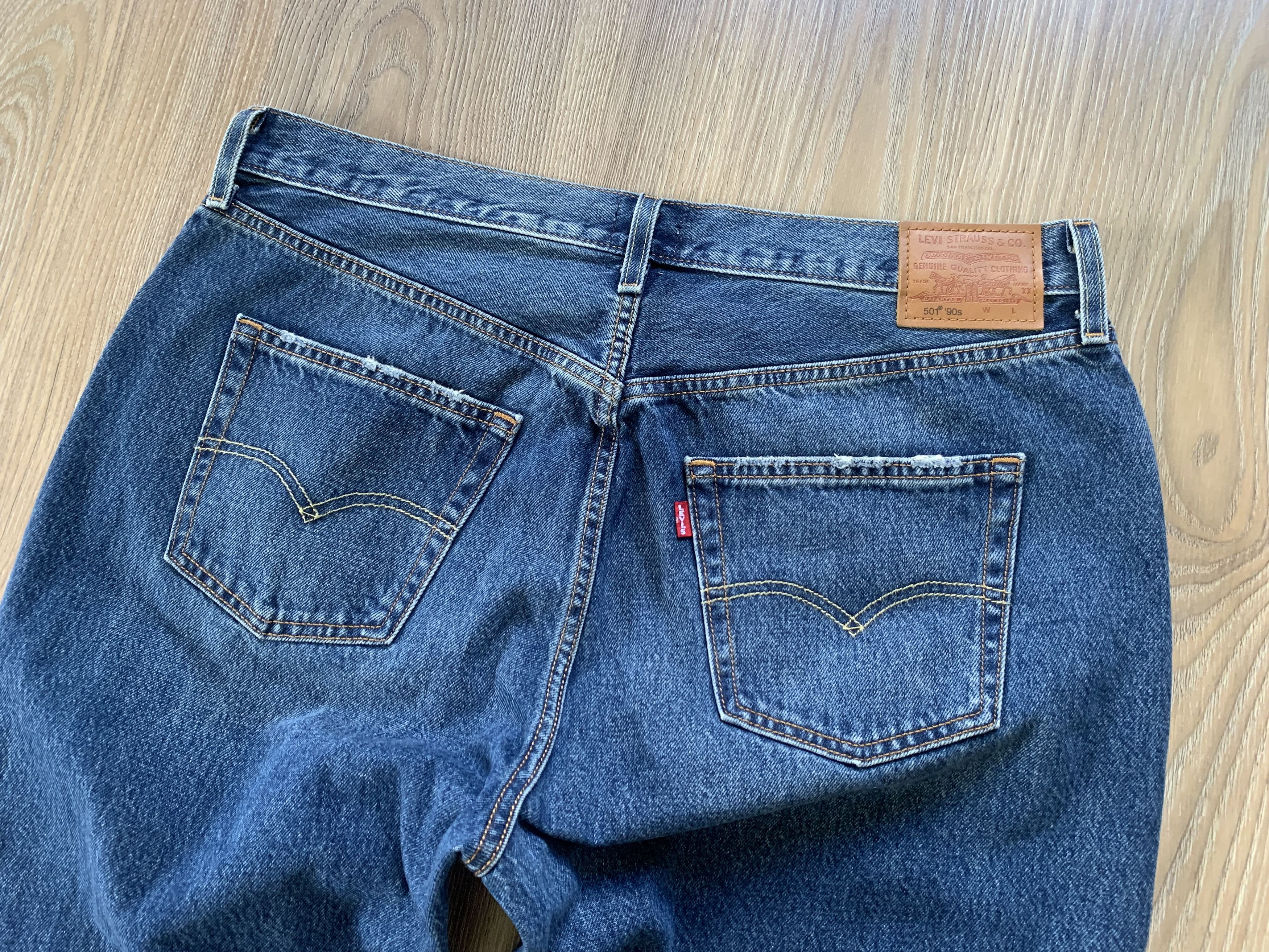 Levi's Mens Levi’s 501 90s Ankle Premium Light Blue Jeans Size US 34 / EU 50 - 6 Thumbnail