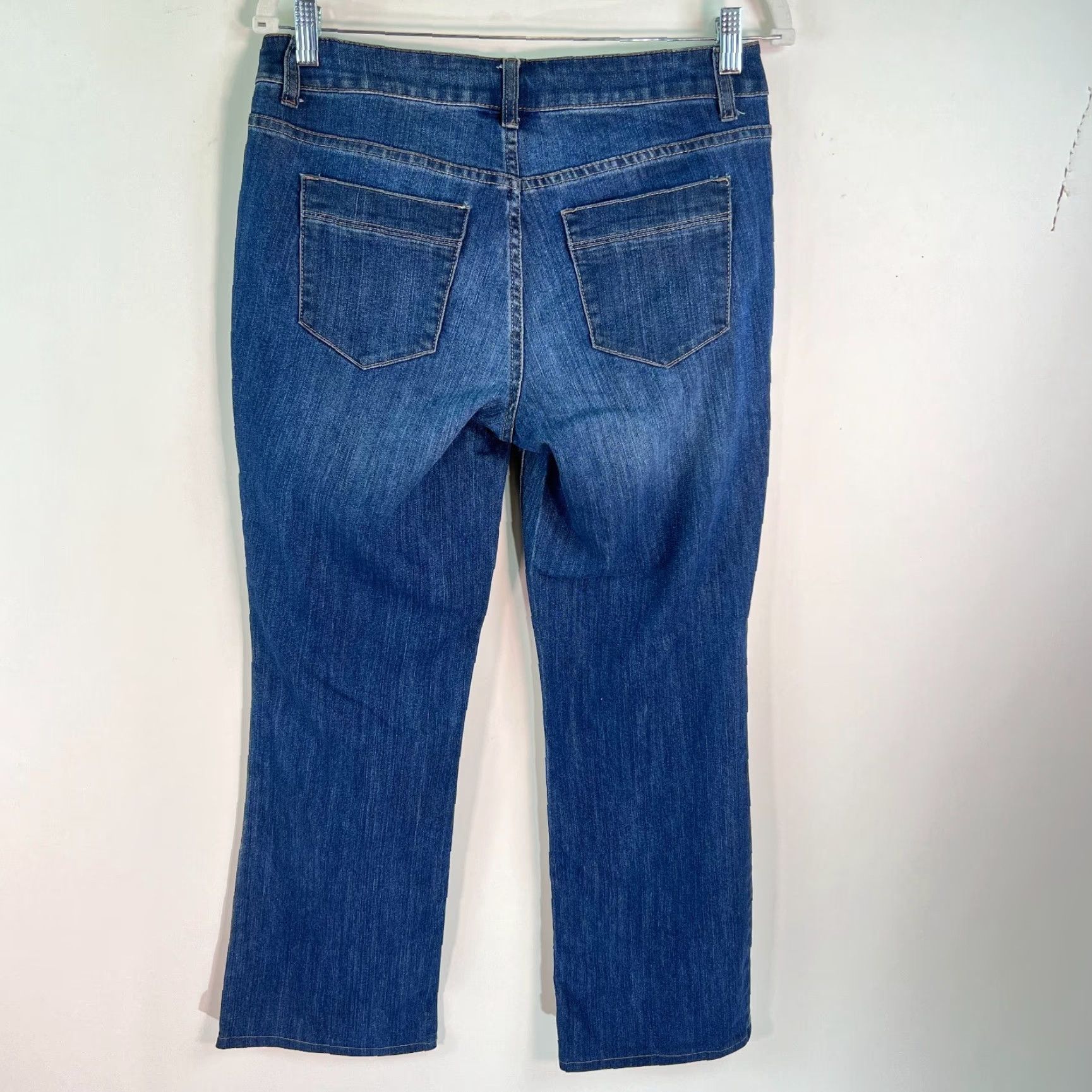 Vintage Christopher & Banks Womens Modern Fit Straight Leg Blue Denim Jeans Size 4 Size 27" / US 4 / IT 40 - 2 Thumbnail