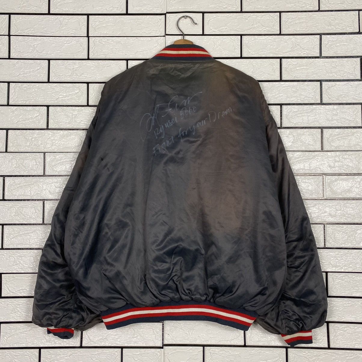 Lotto Sport 🔥SUN FADED STYLE VINTAE SATIN BOMBER JACKET LOTTO AC MILAN Size US L / EU 52-54 / 3 - 8 Thumbnail
