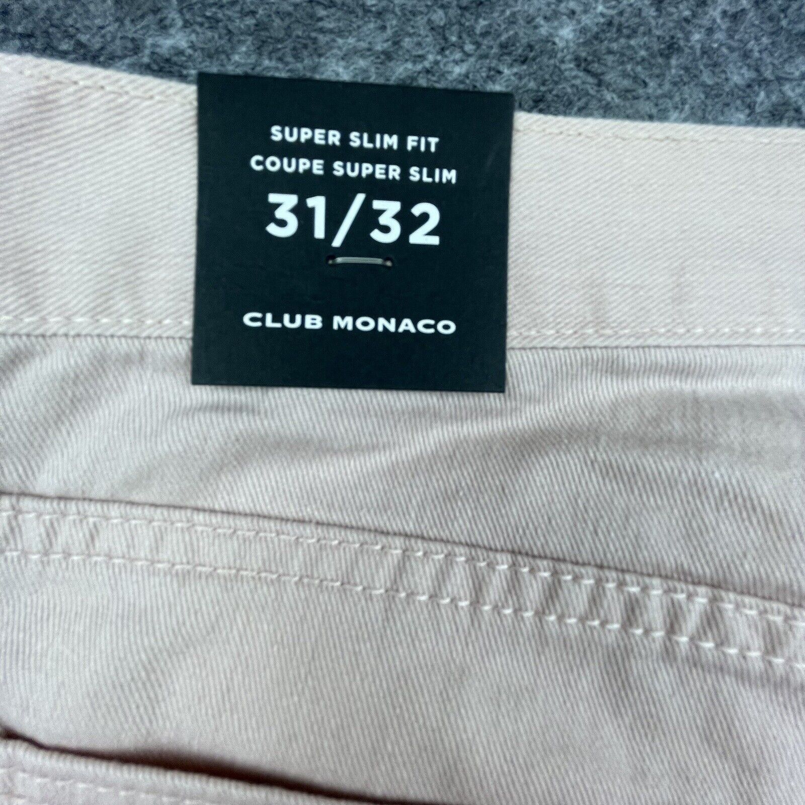 Club Monaco Club Monaco Jeans Men 31/32 Pink Coupe Super Slim Fit Pastel Size US 31 - 4 Thumbnail