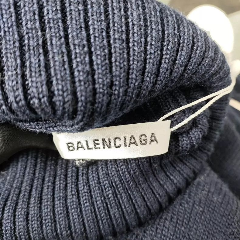 Balenciaga Balenciaga Blue Wheat Spike Turtleneck Sweater Size XS / US 0-2 / IT 36-38 - 3 Thumbnail