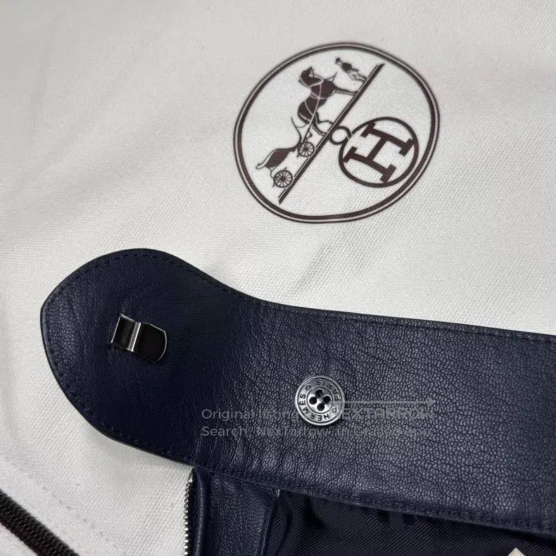 Hermes Hermes Pig Nose Buckle Dark Blue Sheepskin Short Pants Size 25" / US 0 / IT 36 - 4 Thumbnail