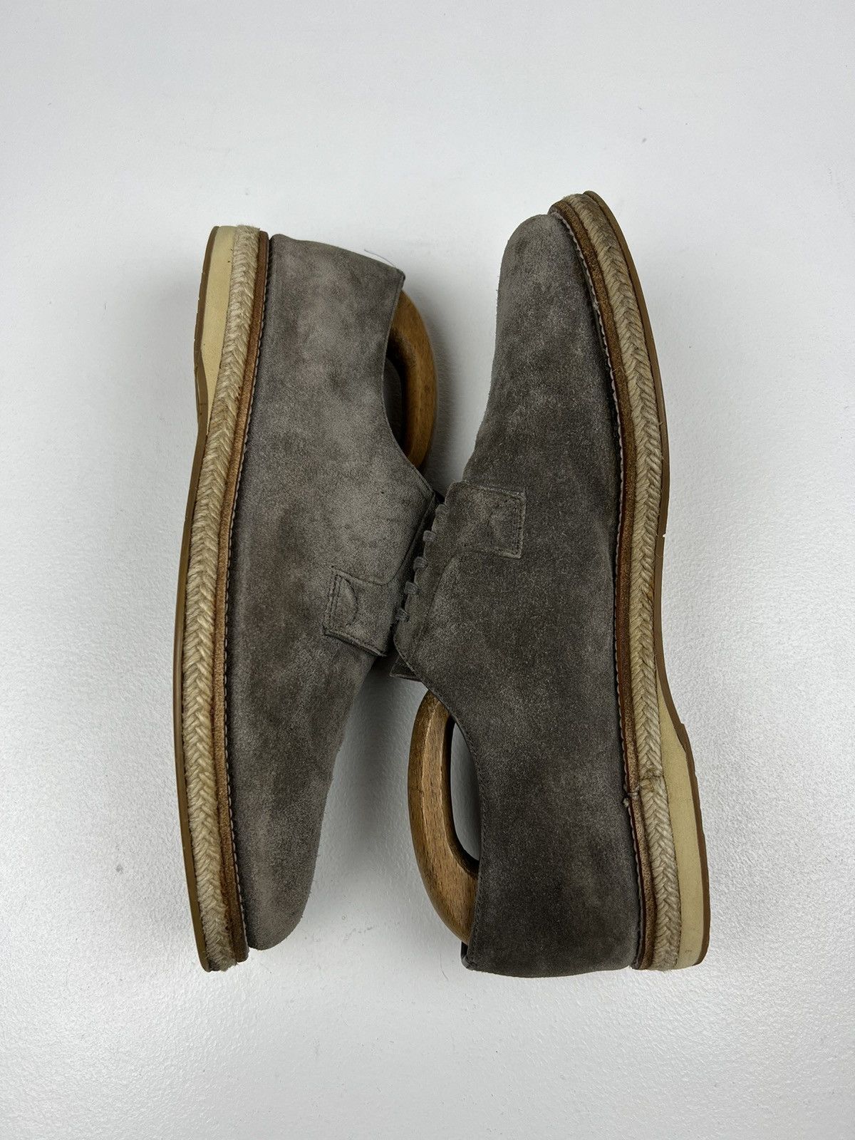 Prada PRADA Derby Suede Chukka Shoes Lace Up Vintage Beige Men’s Size US 9 / EU 42 - 9 Thumbnail