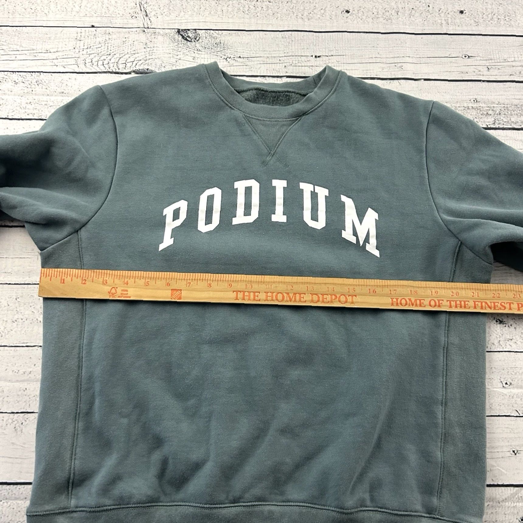 Vintage Podium Pullover Sweatshirt Men's L Gray Blue Reversible Crewneck Shirt Size US L / EU 52-54 / 3 - 4 Thumbnail