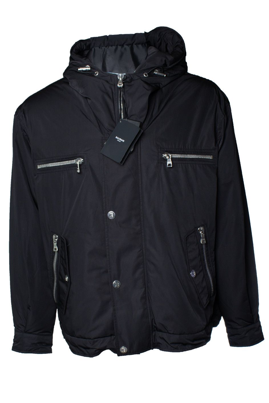 Balmain Balmain, hooded bomber jacket in black Size US S / EU 44-46 / 1 - 1 Thumbnail