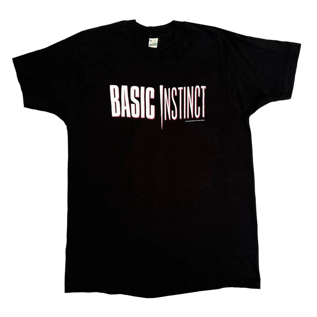 Vintage Basic Instinct 1992 90s Vintage Movie Promo Logo T-Shirt Size US XL / EU 56 / 4 - 1 Thumbnail