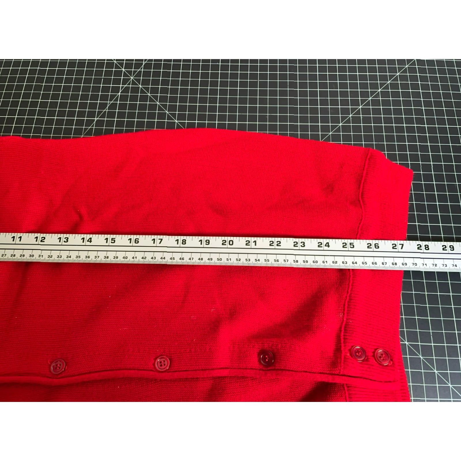 Vintage Vintage Men's Grandpa Style Cardigan Adult Large Red Lightweight Knit Sweater 80s Retro Preppy Size US L / EU 52-54 / 3 - 6 Thumbnail