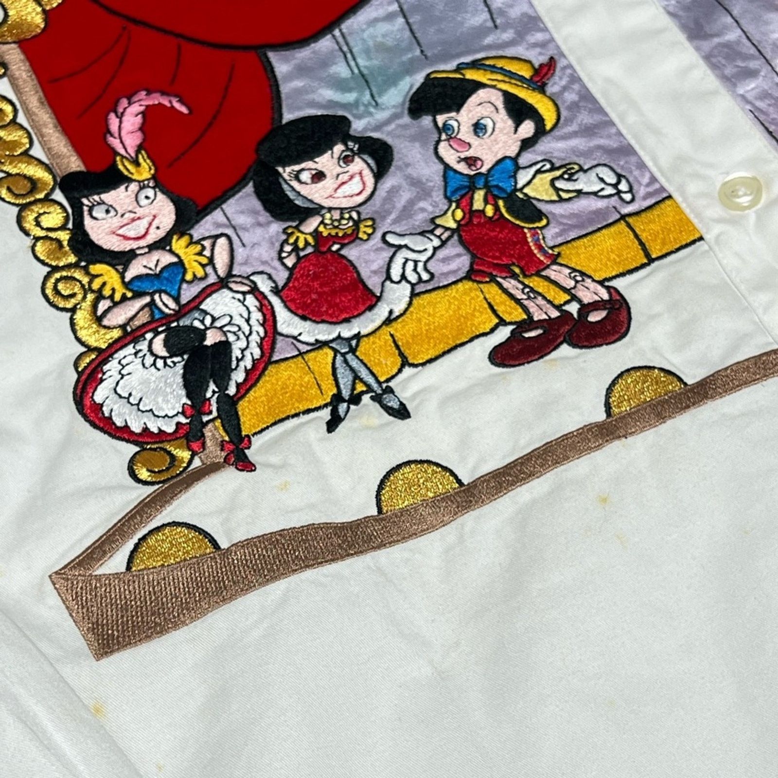 Disney Disney Pinocchio Vintage Embroidered Button Up Shirt RARE Size US XL / EU 56 / 4 - 7 Thumbnail