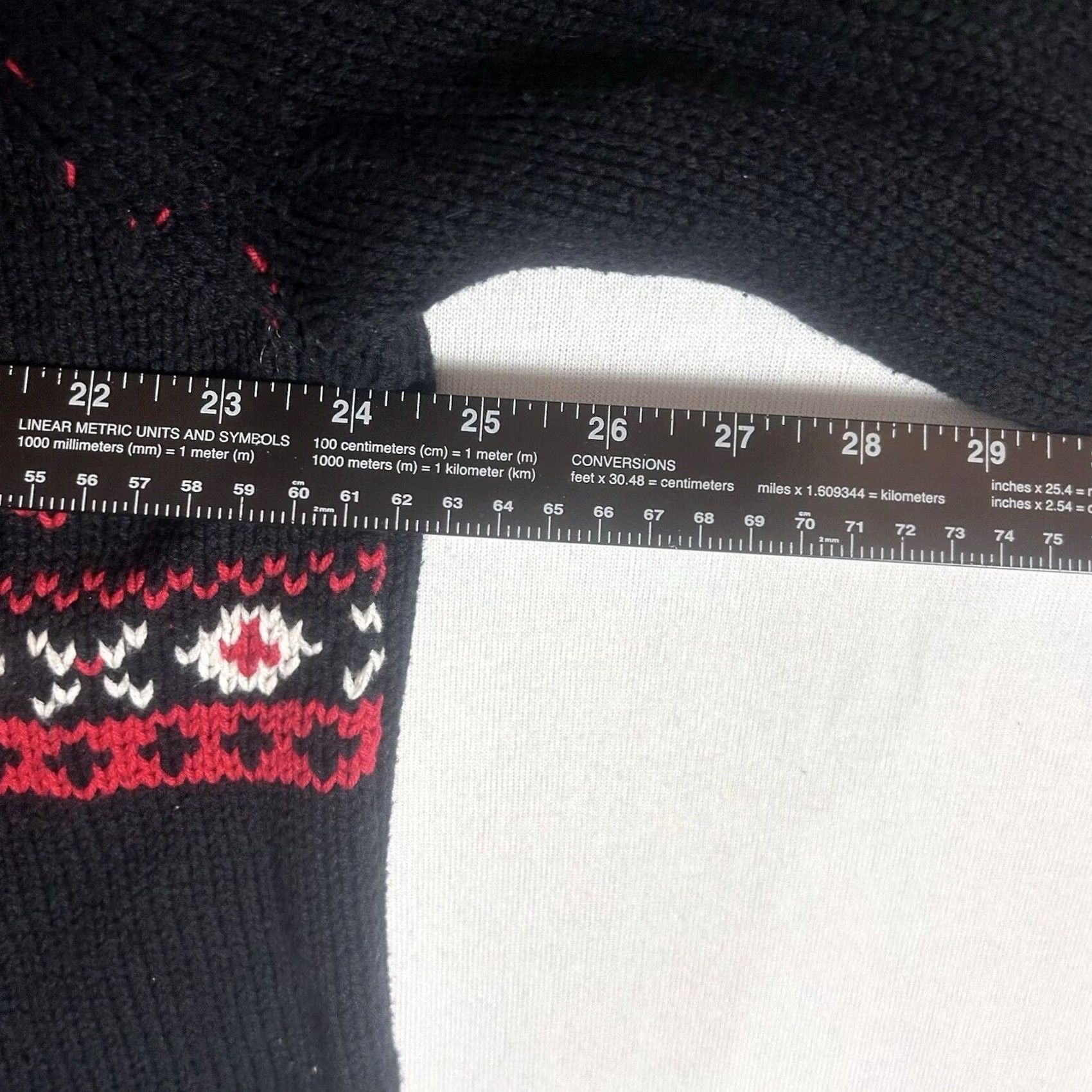 Chaps Chaps Ugly Christmas Chunky-Knit Pullover Sweater Black Red White Deer Xmas XL Mens Womens Size XL / US 12-14 / IT 48-50 - 6 Thumbnail