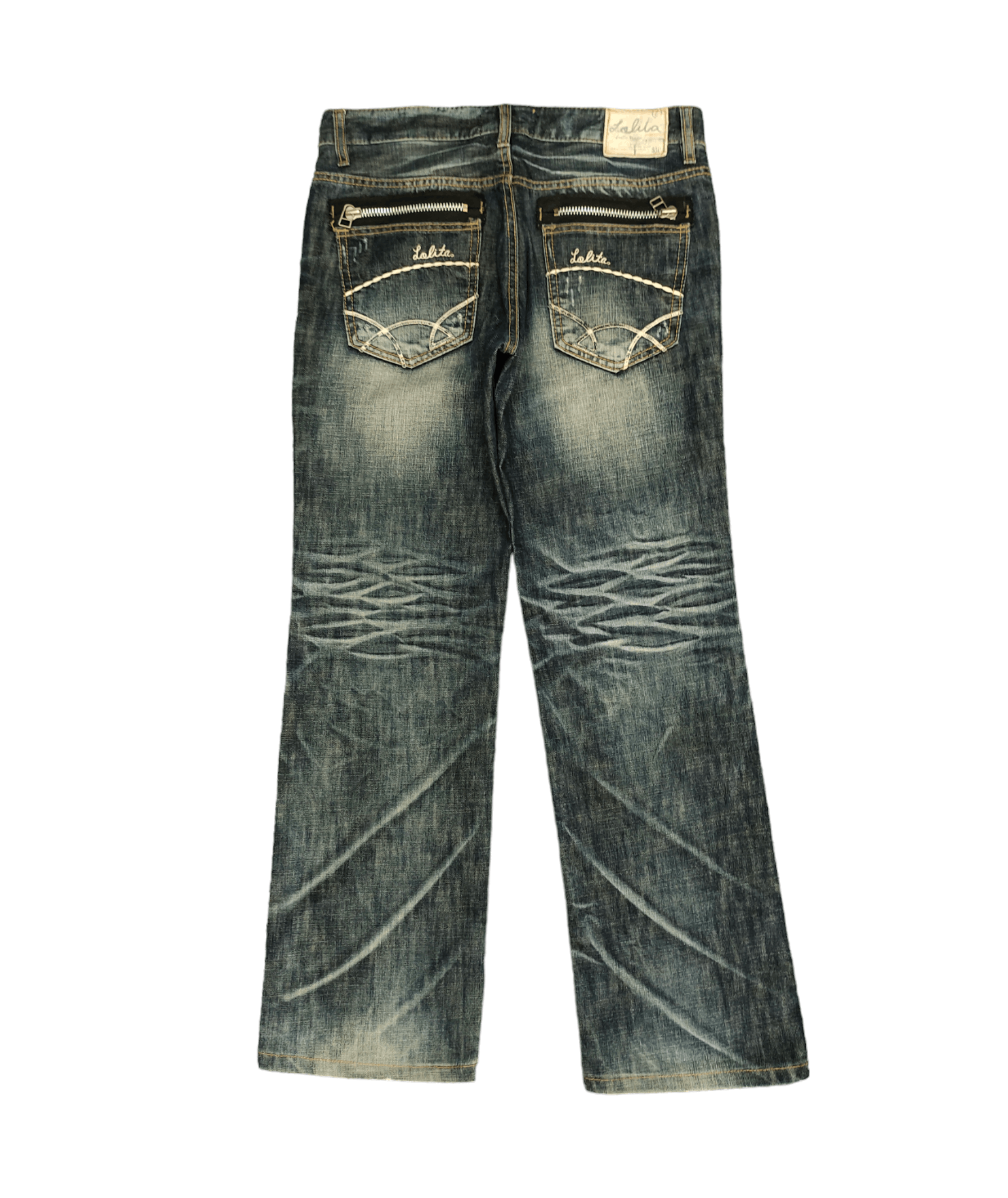 Hysteric Glamour Vintage Y2k Lolita Loose Denim Jeans Wide Leg Streetwear Size US 33 - 1 Thumbnail