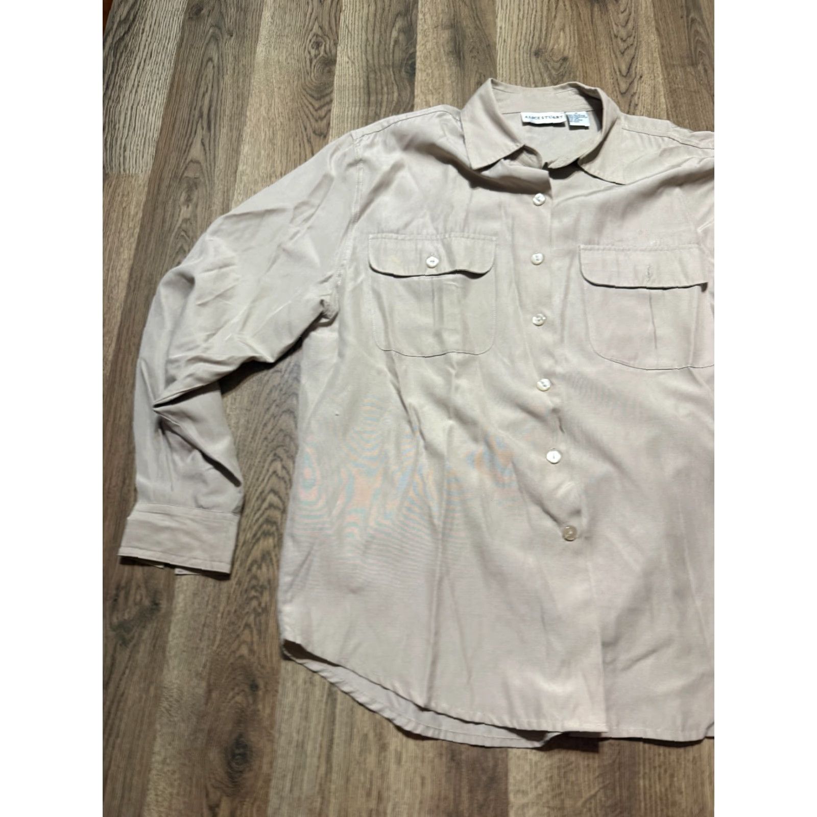 Vintage Alice Stuart Shirt Men’s Medium Brown Long Sleeve Button-Up Shirt Size US M / EU 48-50 / 2 - 3 Thumbnail