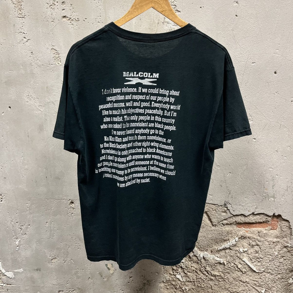 Vintage Vintage 90s Malcom X Parking Lot Boot Black History Tee Size US XL / EU 56 / 4 - 2 Thumbnail