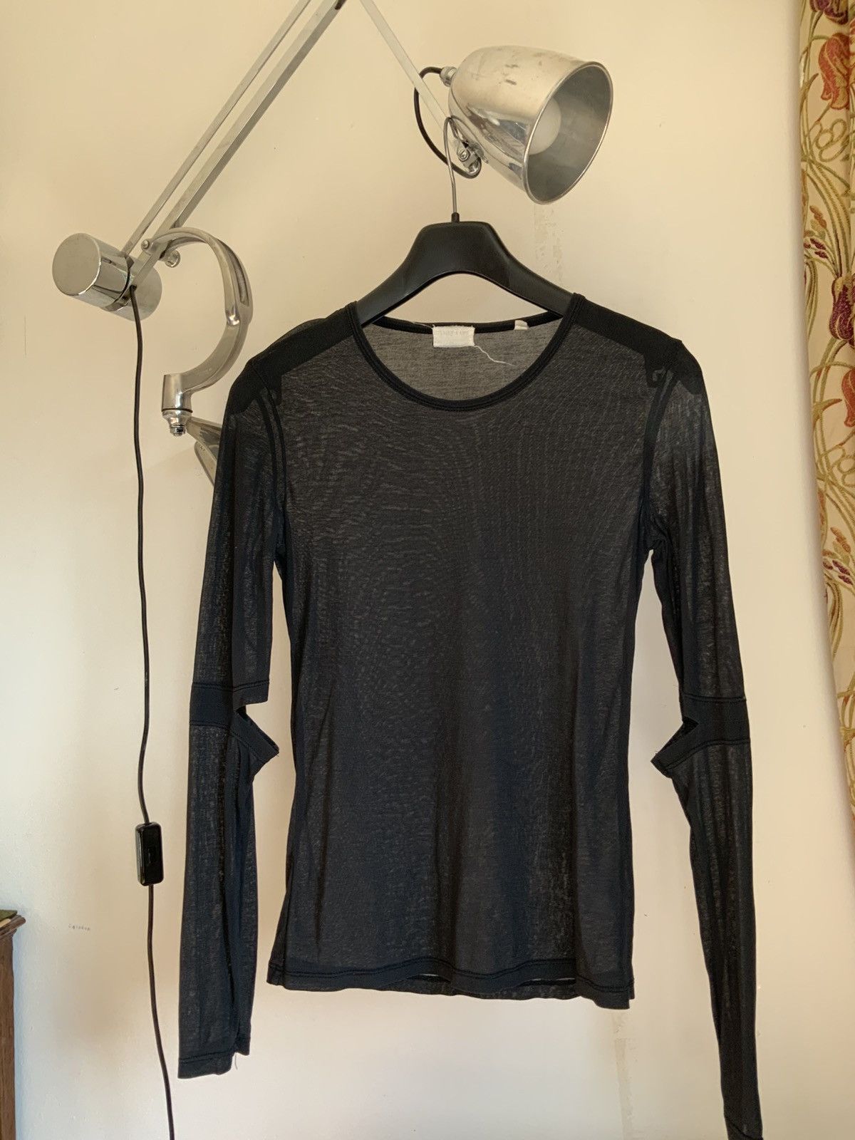 Helmut Lang Helmut Lang 90s thin Elbow-Slit slashed cut out shirt Size M / US 6-8 / IT 42-44 - 1 Thumbnail