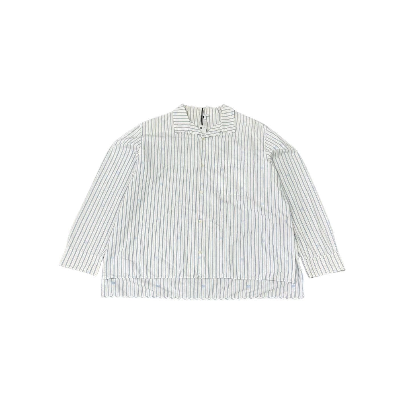 Loewe Loewe Blue Striped Anagram Logo Shirt Size 42 Size US L / EU 52-54 / 3 - 1 Thumbnail