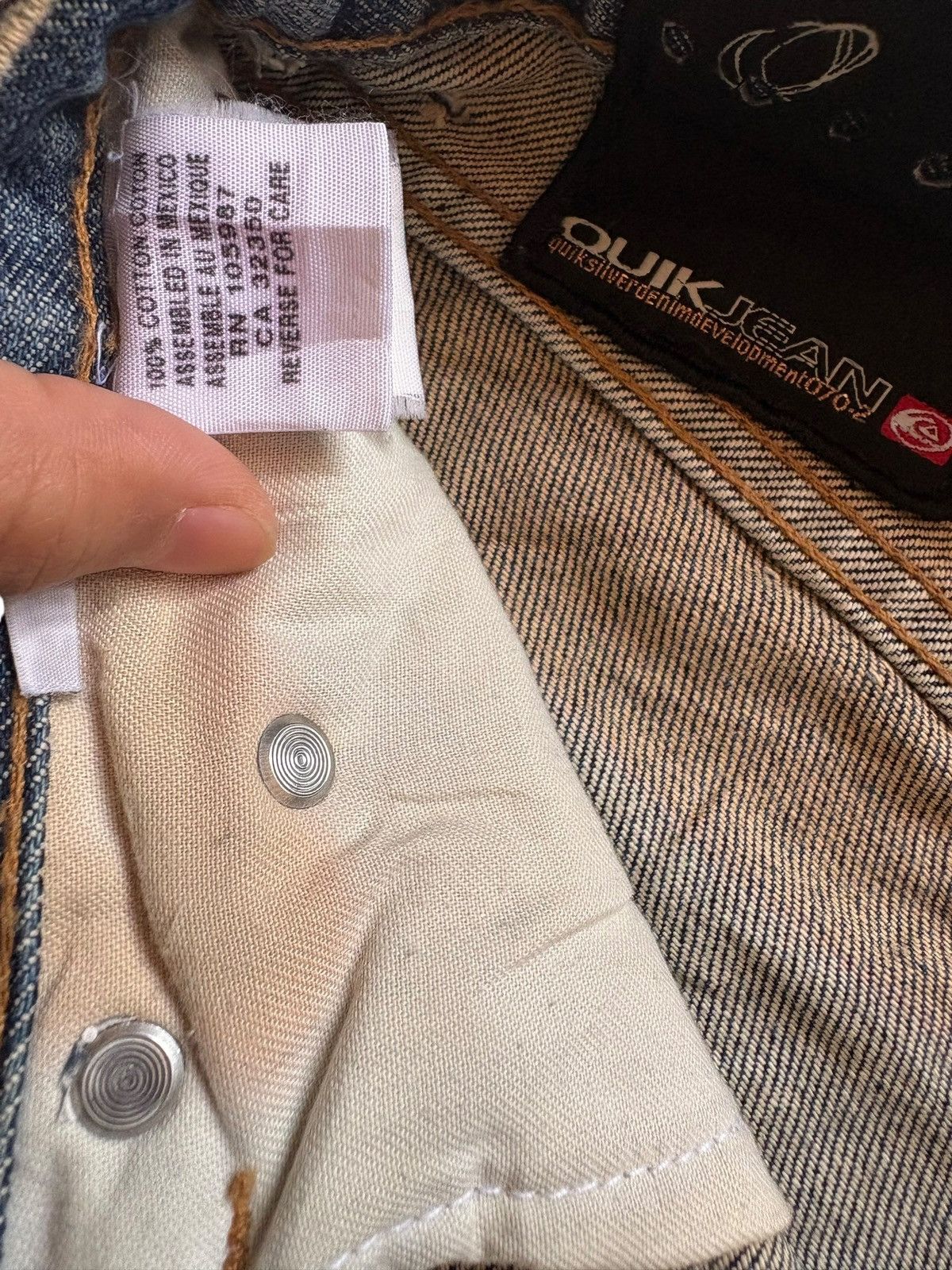 Quicksilver Vintage Quiksilver Mud Wash Distressed Baggy Jeans Size US 31 - 11 Thumbnail