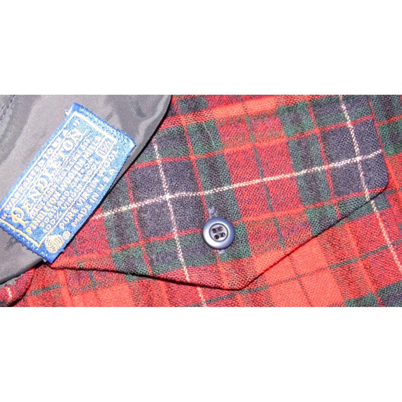 Pendleton Vtg PENDLETON Wool Tartan Plaid Long Sleeve Button Down Shirt Made In USA 15.5 Size US L / EU 52-54 / 3 - 3 Thumbnail