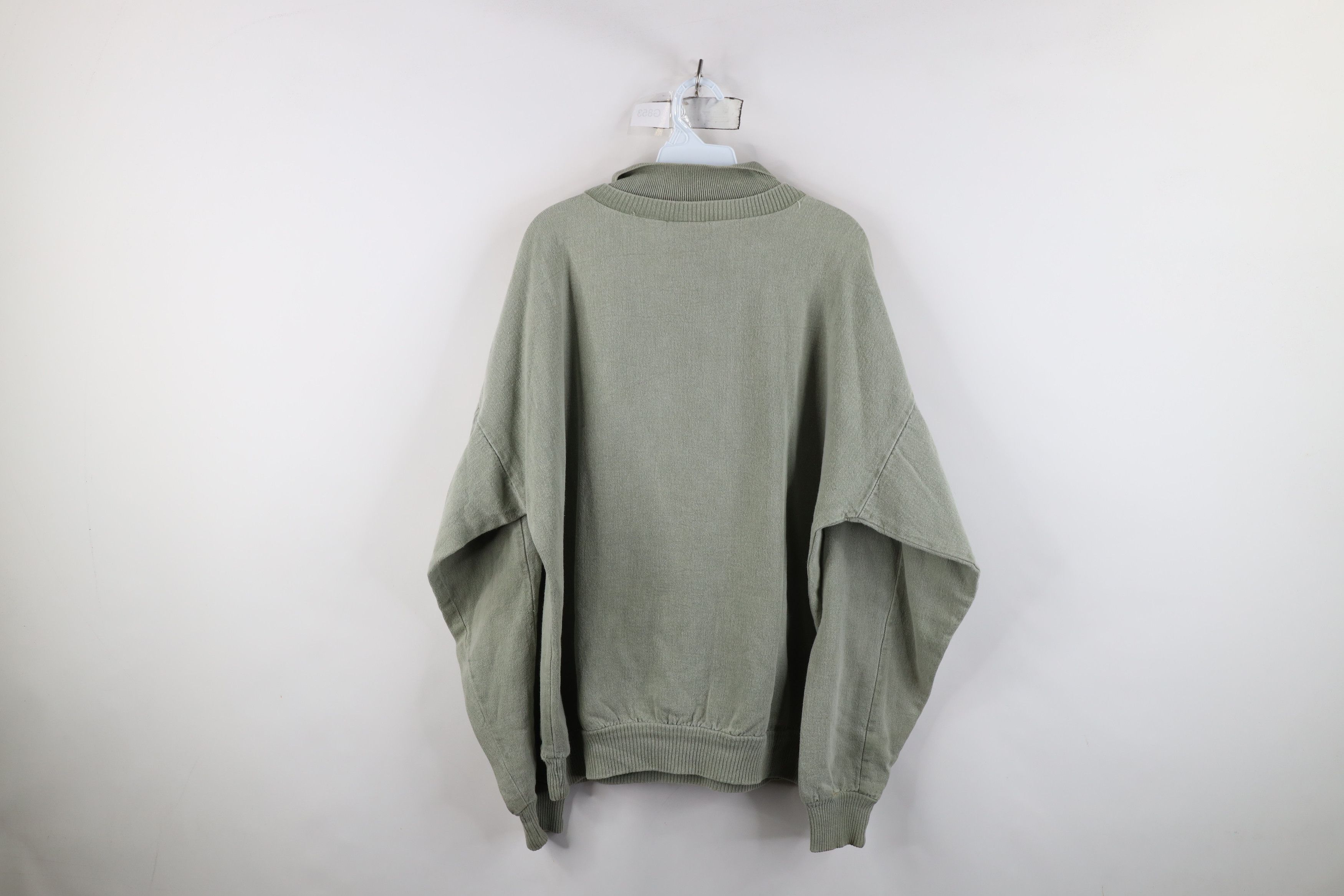 Vintage Vintage 90s Streetwear Hawaii Collared Sweatshirt Green USA Size US XL / EU 56 / 4 - 12 Thumbnail