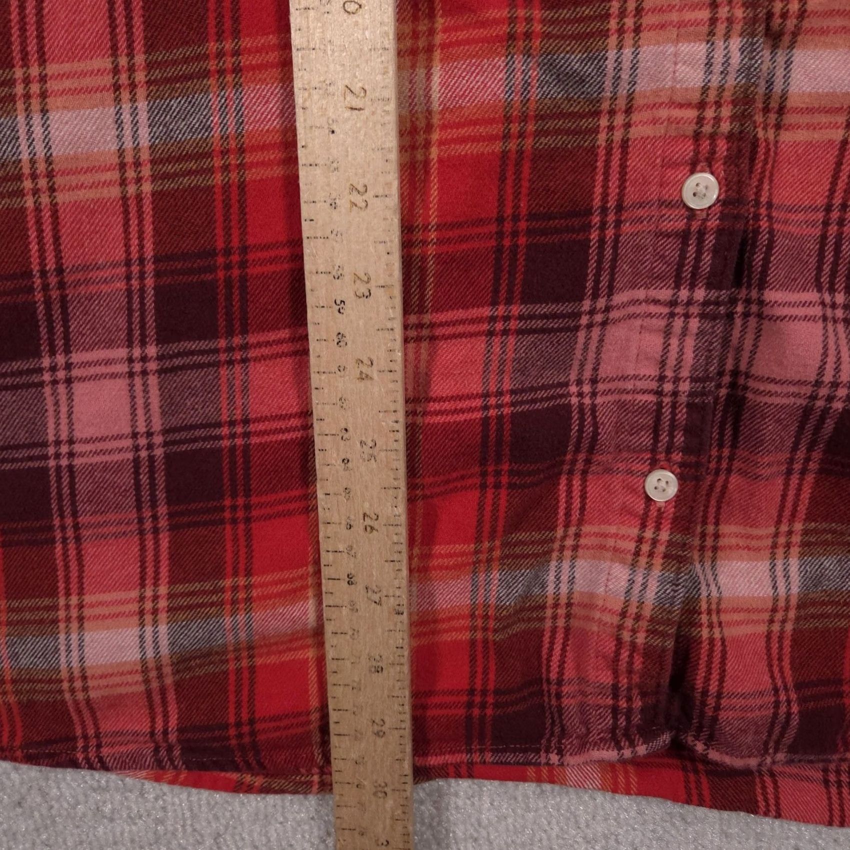 Old Navy Old Navy Shirt Womens 4X Red Plaid Boyfriend Flannel Button Down Long Sleeve Size XXL / US 16-18 / IT 52-54 - 7 Thumbnail