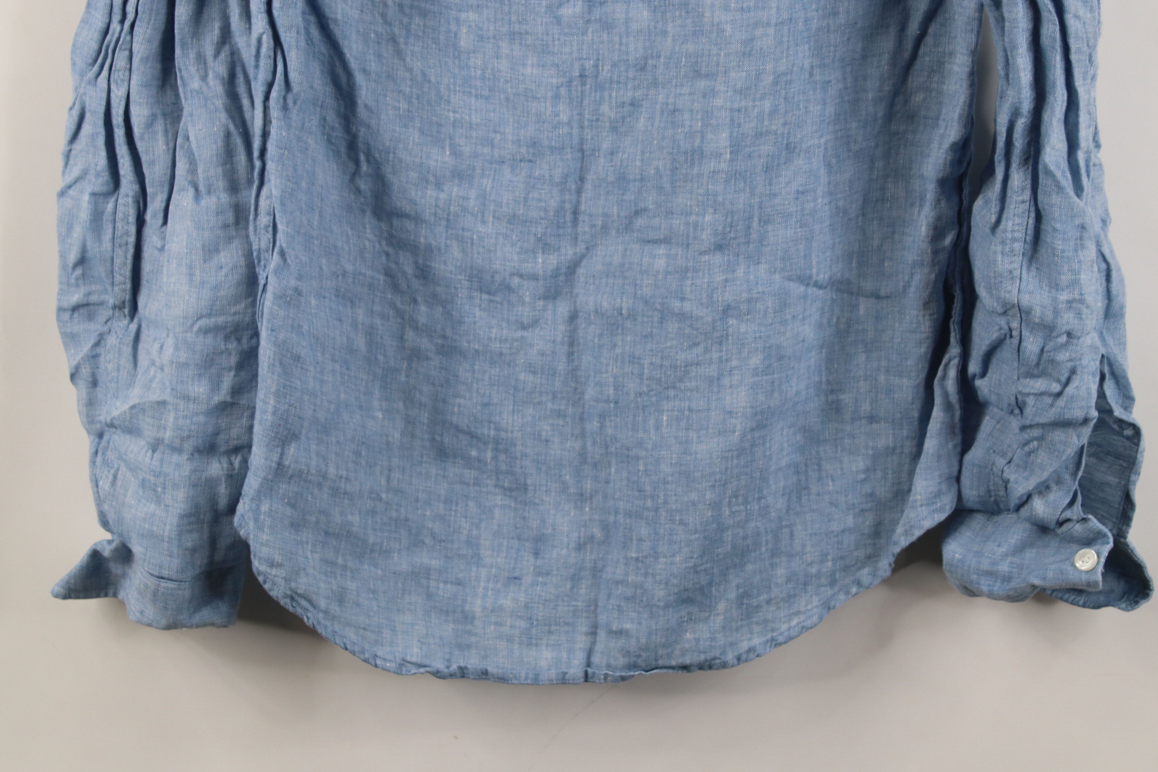 Vintage Streetwear Baird McNutt Irish Linen Roll Cuff Button Shirt Size US S / EU 44-46 / 1 - 13 Thumbnail