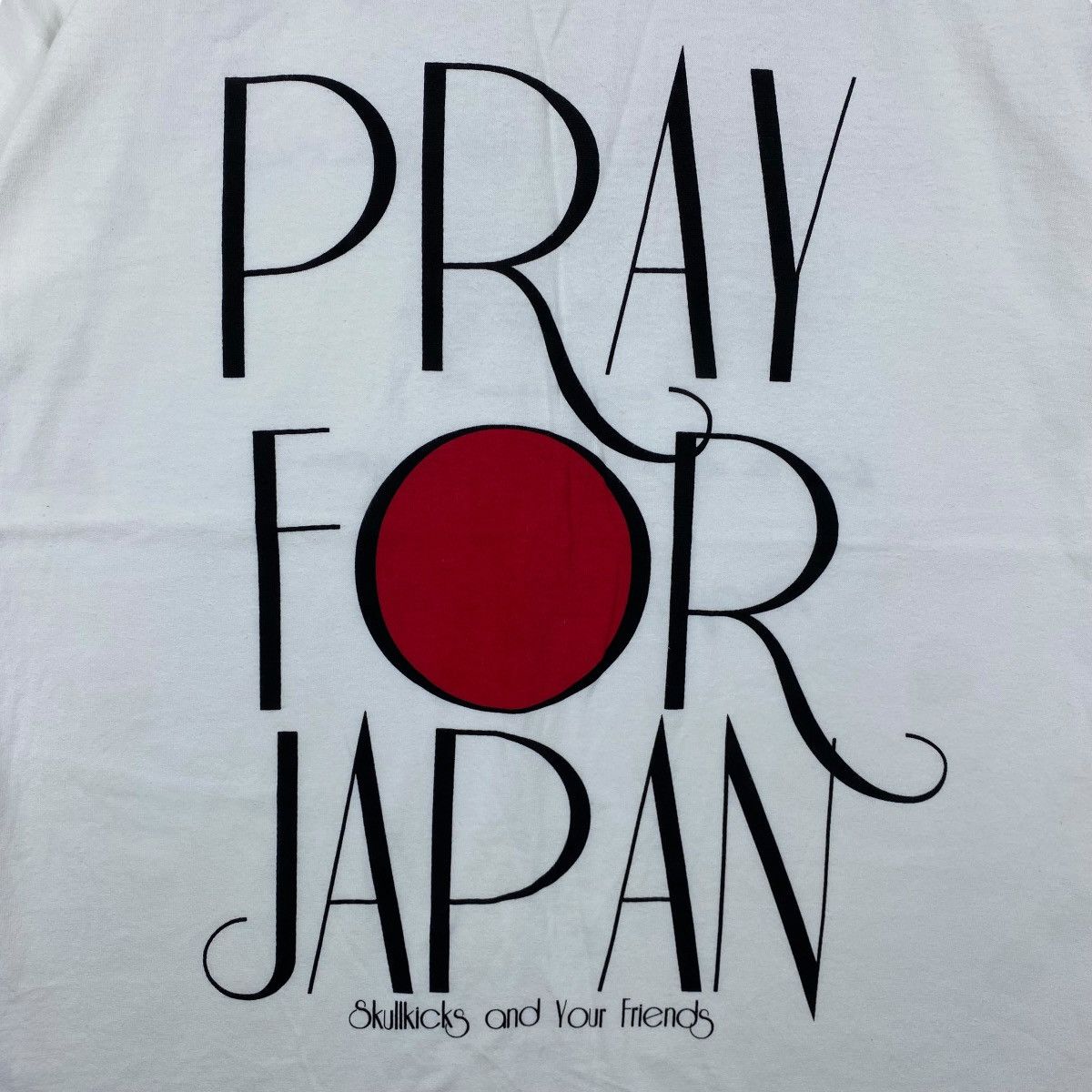 Japanese Brand Skullkicks PRAY FOR JAPAN Graphic Tee Shirt Large Size Size US L / EU 52-54 / 3 - 2 Thumbnail
