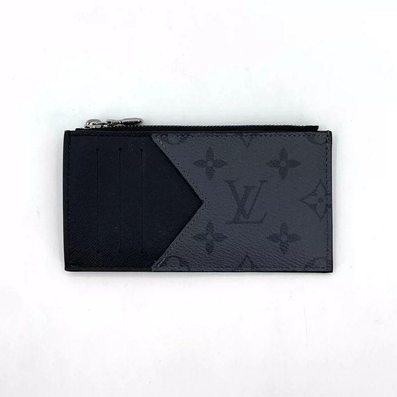 Louis Vuitton Louis Vuitton Black and grey logo presbyopic leather walle Size ONE SIZE - 1 Thumbnail