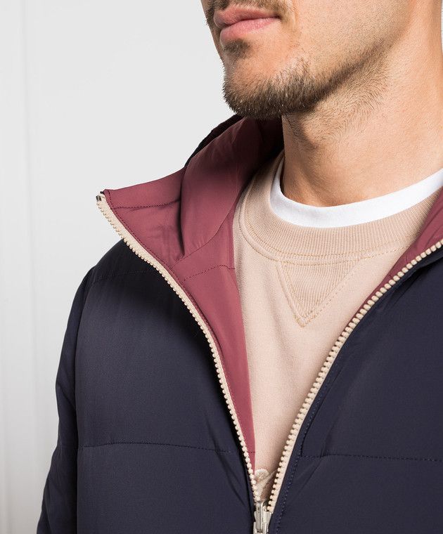 Brunello Cucinelli 0924 Wr Padded Jacket in Navy Size US L / EU 52-54 / 3 - 6 Thumbnail