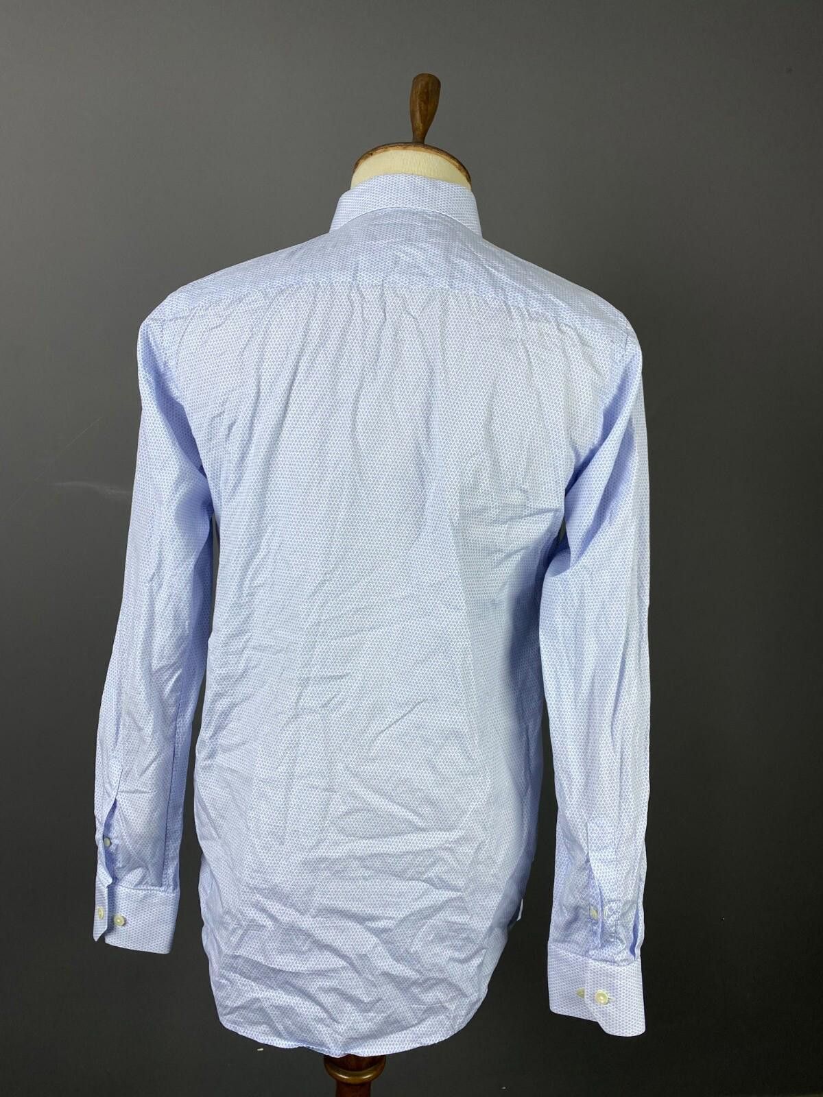 Eton Eton Luxury Made to Measure Blue Classis Dress Dress Shirt Size US L / EU 52-54 / 3 - 4 Thumbnail