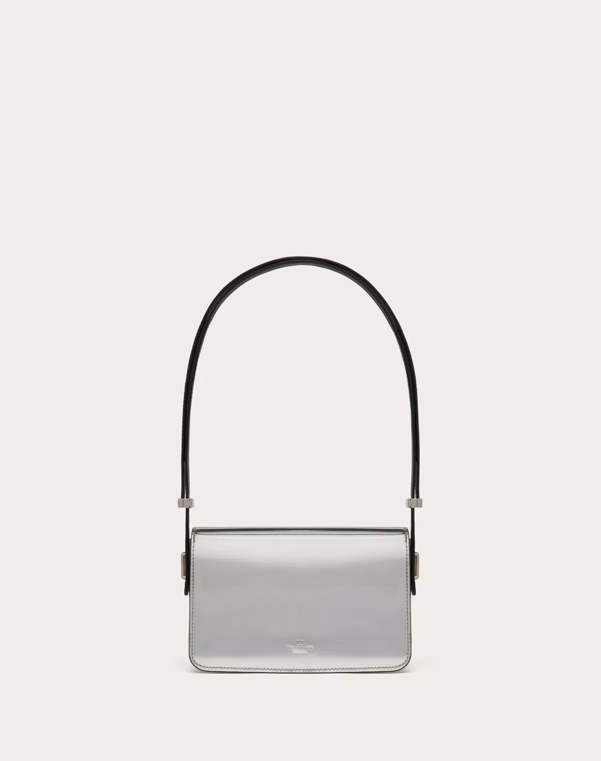 Valentino oc11z0725 Size:OS/ Mirror-Effect Calfskin Bag in Silver Size ONE SIZE - 3 Thumbnail
