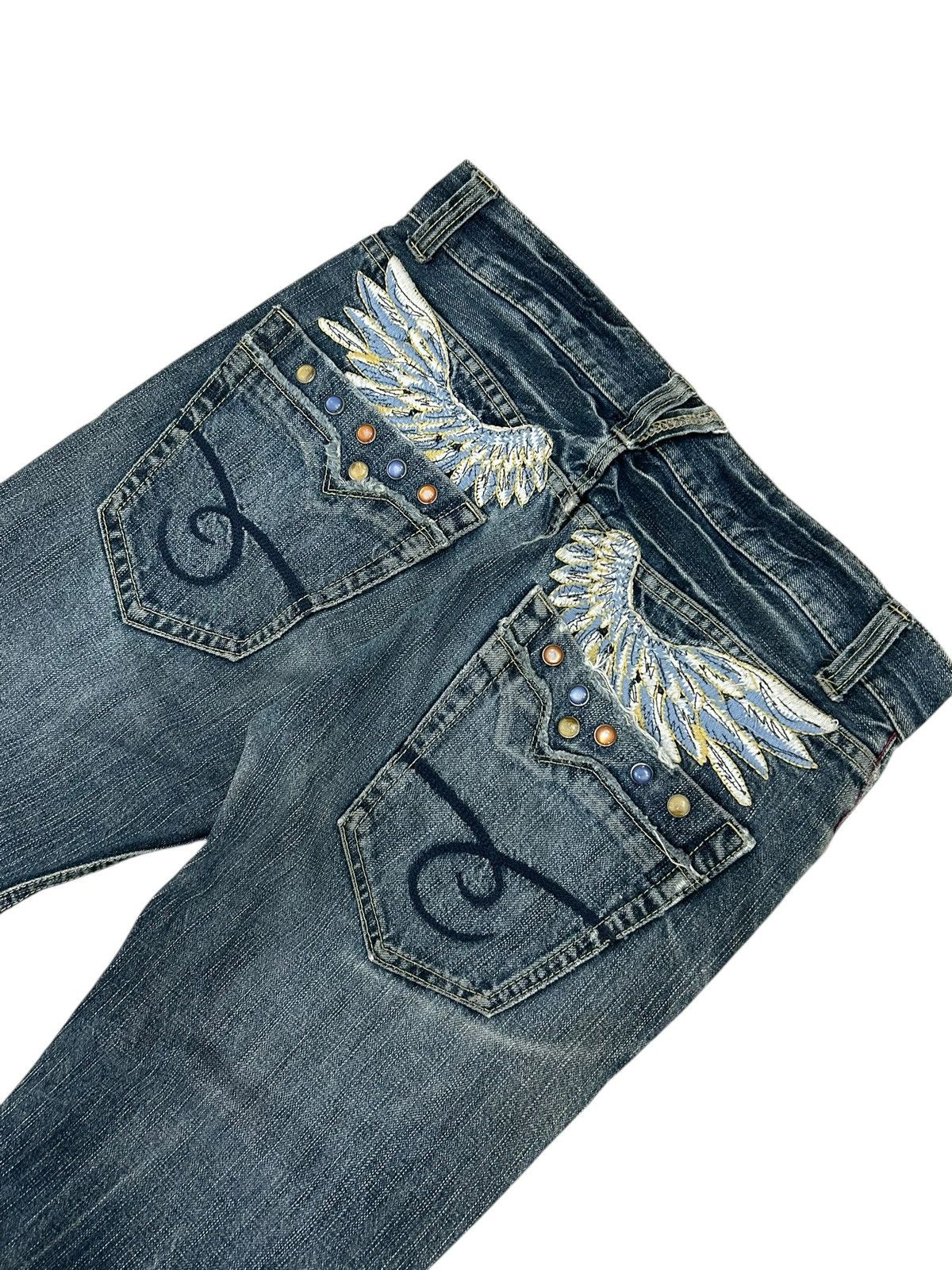 Japanese Brand × Tornado Mart Winger Japan Patch Embellishments Blue Way Distressed Jean Size US 31 - 16 Thumbnail