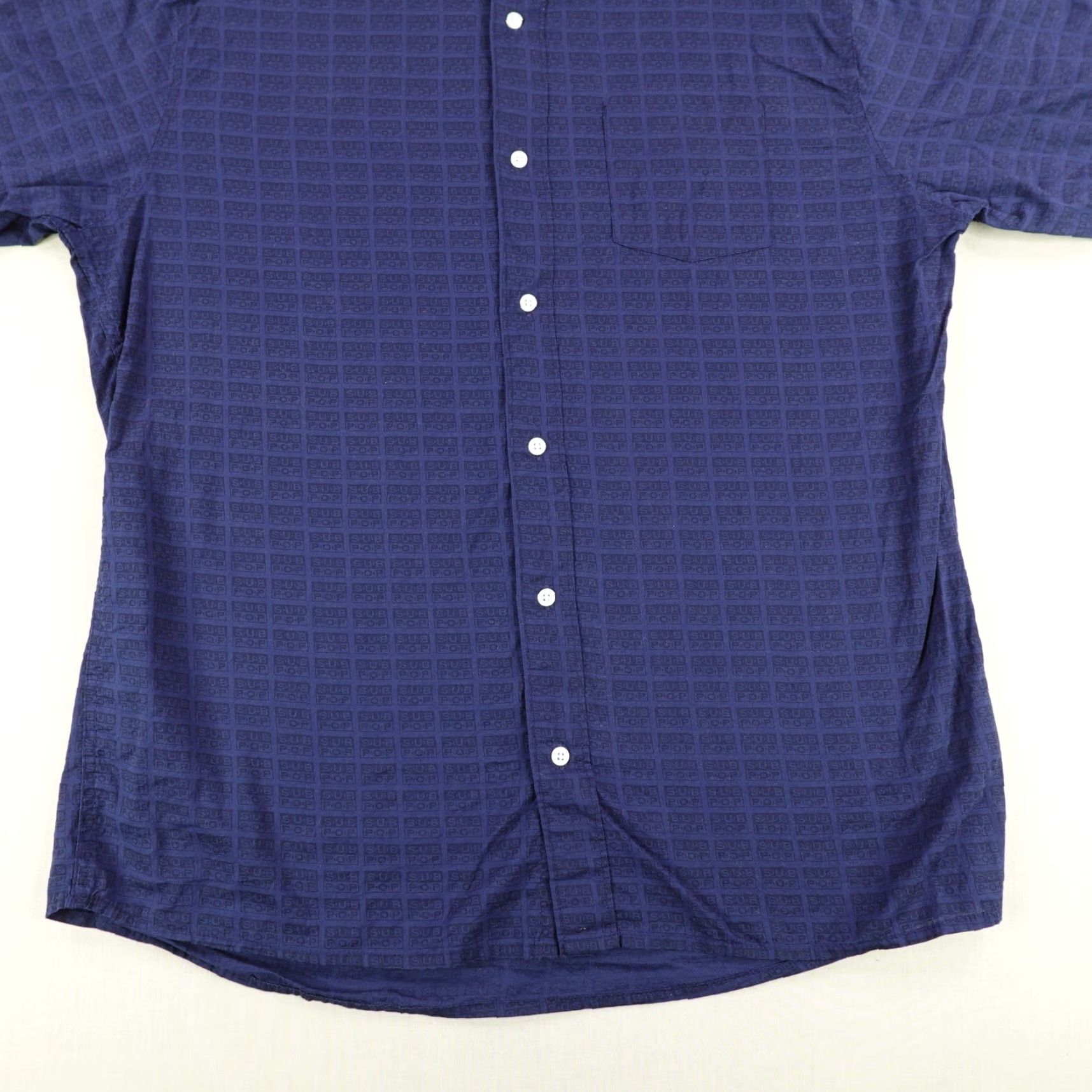 Vintage VINTAGE SUB POP Shirt Mens 2XL Blue Button-Up Rock Grunge All-Over Print 90s Mens Size US XXL / EU 58 / 5 - 4 Thumbnail
