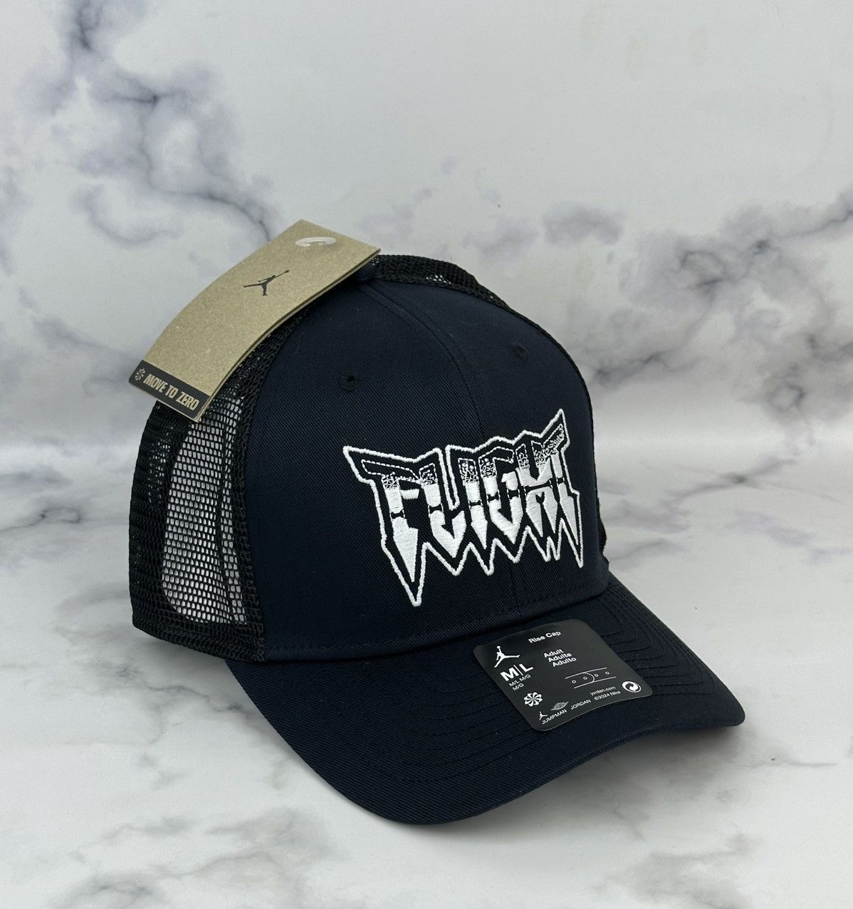 Nike Nike Air Jordan Flight Rise Trucker Hat Mesh Curved Brim M/L Size ONE SIZE - 2 Thumbnail
