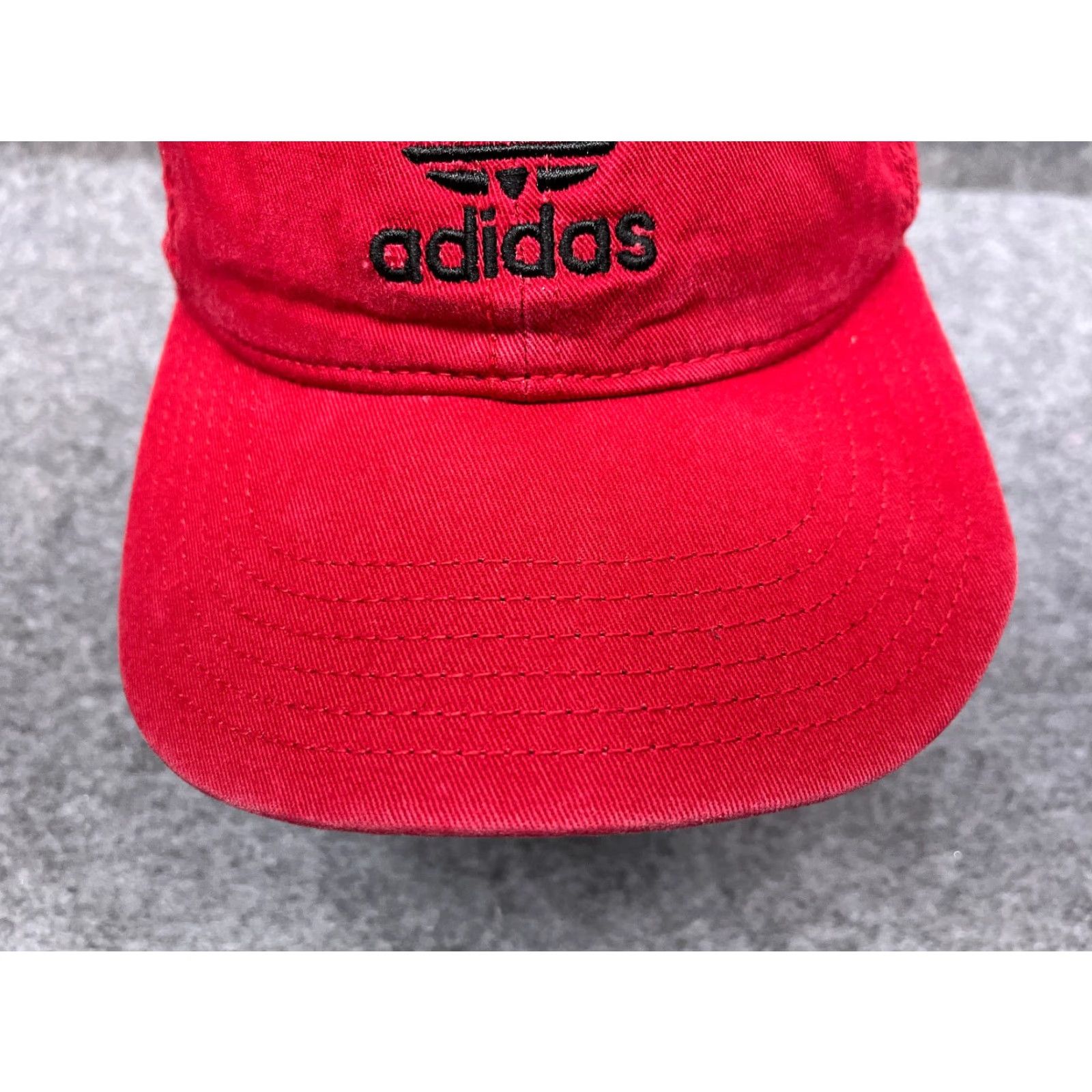 Adidas ADIDAS Hat Cap Baseball Adjustable One Size Red Cotton Golf 90s Style Mens Navy Brand? Size ONE SIZE - 3 Thumbnail