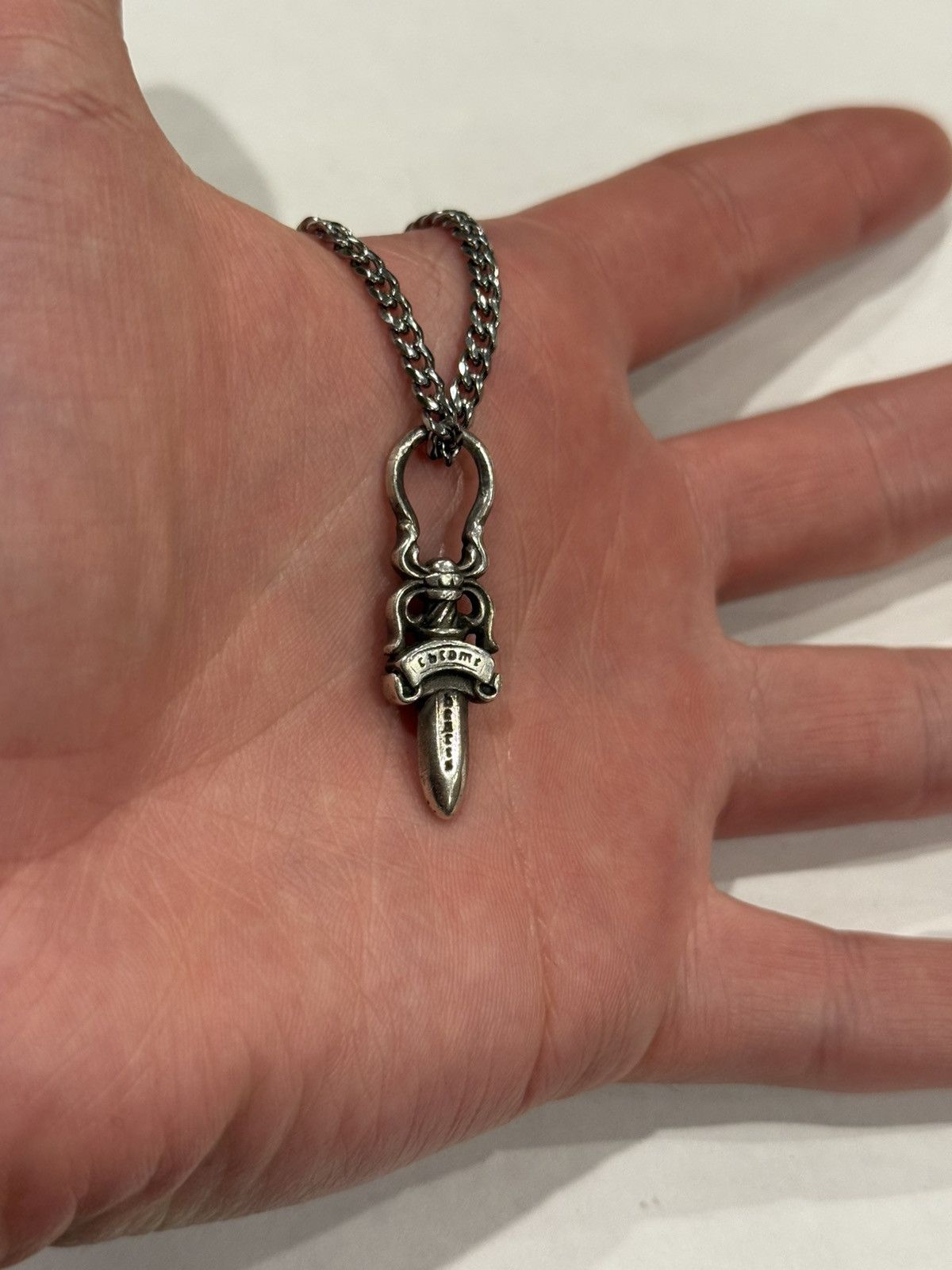 Chrome Hearts Chrome Hearts Dagger Pendant Silver Cuban Chain Necklace 925 Size ONE SIZE - 3 Thumbnail