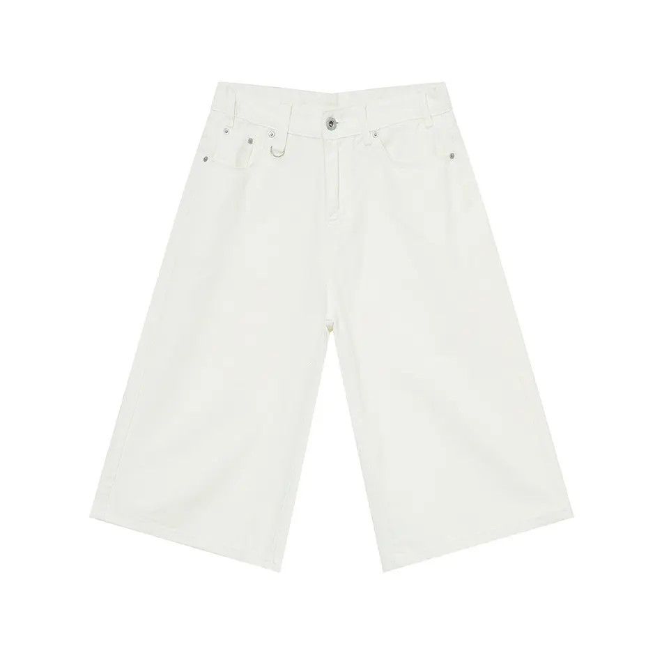 Japanese Brand Retro wide leg solid color denim shorts Size US 32 / EU 48 - 5 Thumbnail