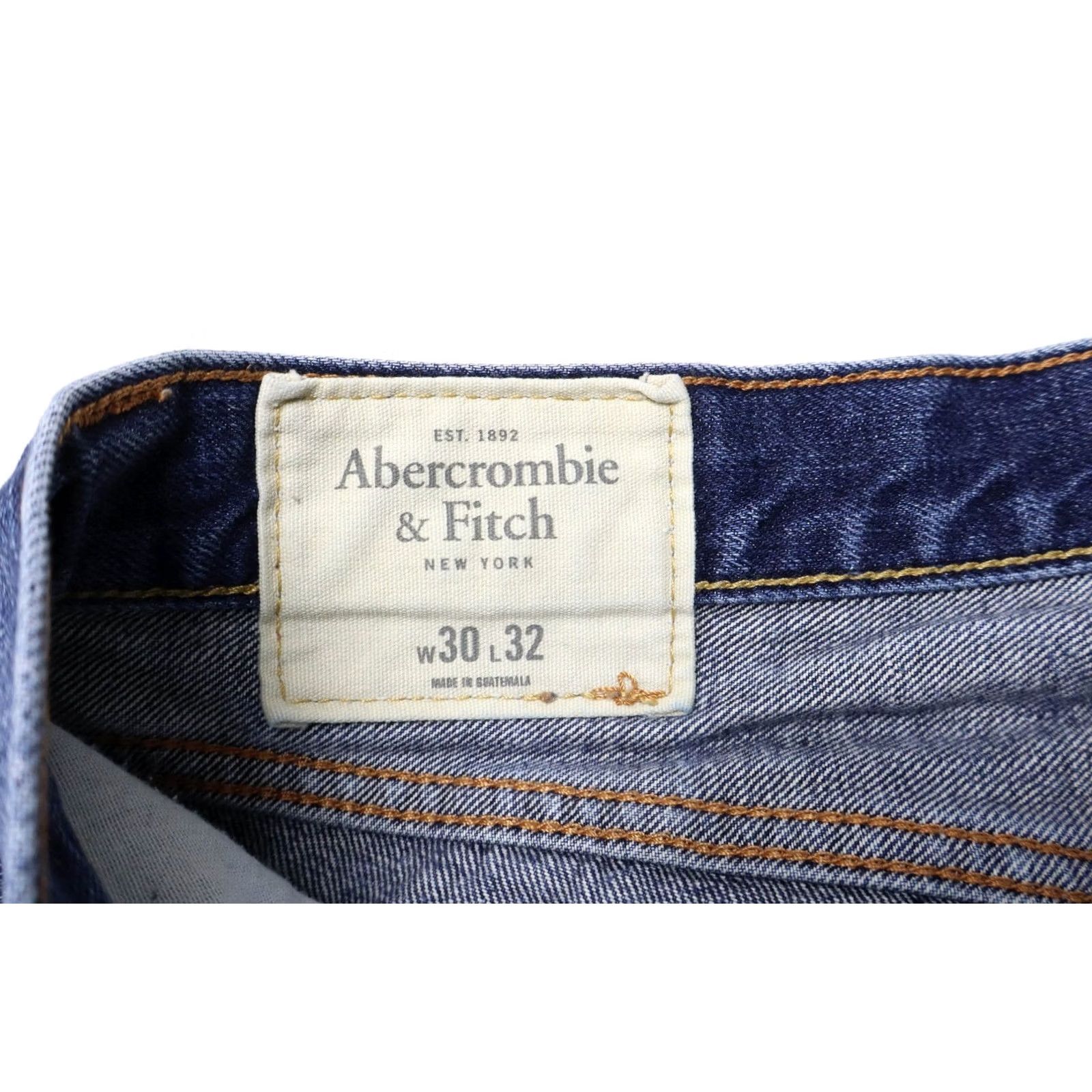 Abercrombie & Fitch Abercrombie & Fitch Jeans Men W30/L32 Faded Whiskers Button Fly Straight Size US 30 / EU 46 - 6 Thumbnail