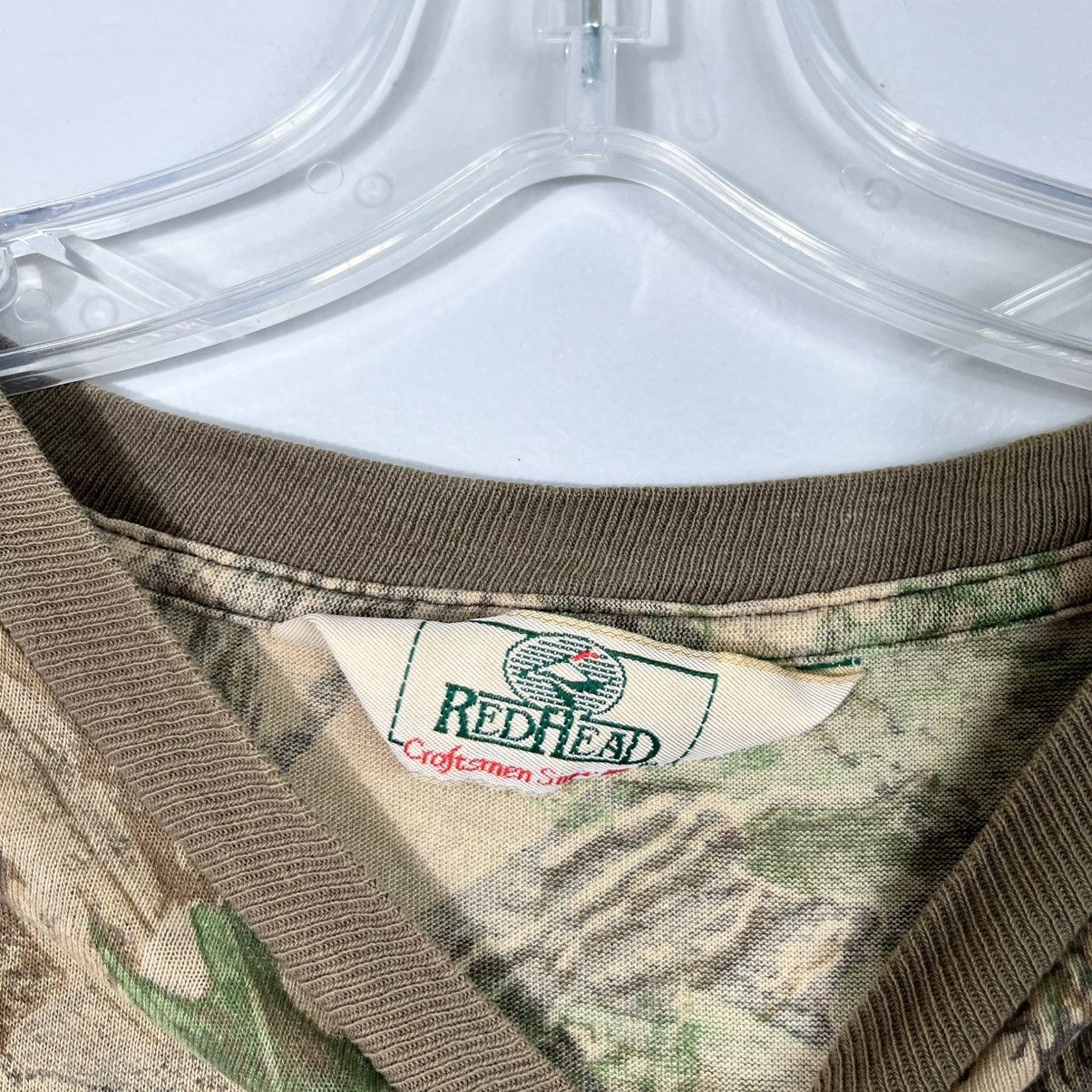 Vintage Vintage 1980s Red Head Single Stitch Camo Camouflage T-Shirt Size US XL / EU 56 / 4 - 4 Thumbnail
