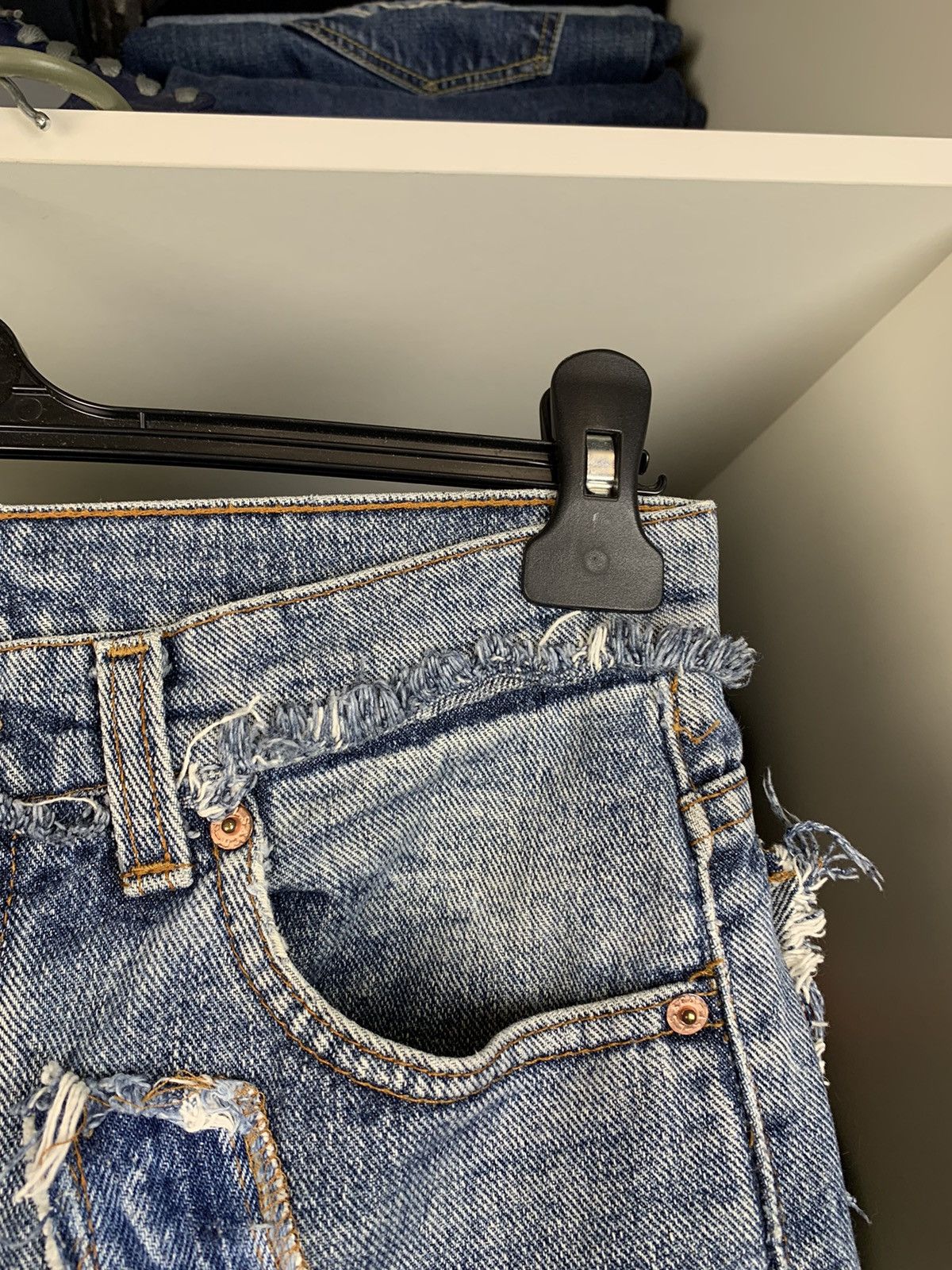 Levi's Women's Custom Patchwork Jeans with Levi's 501 Denim Panels Size 30" / US 8 / IT 44 - 8 Thumbnail