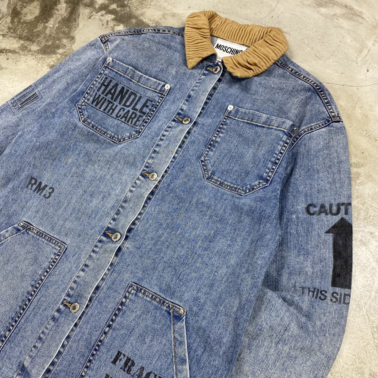 Moschino FW17 Cardboard Couture Denim Jacket Size L / US 10 / IT 46 - 2 Thumbnail