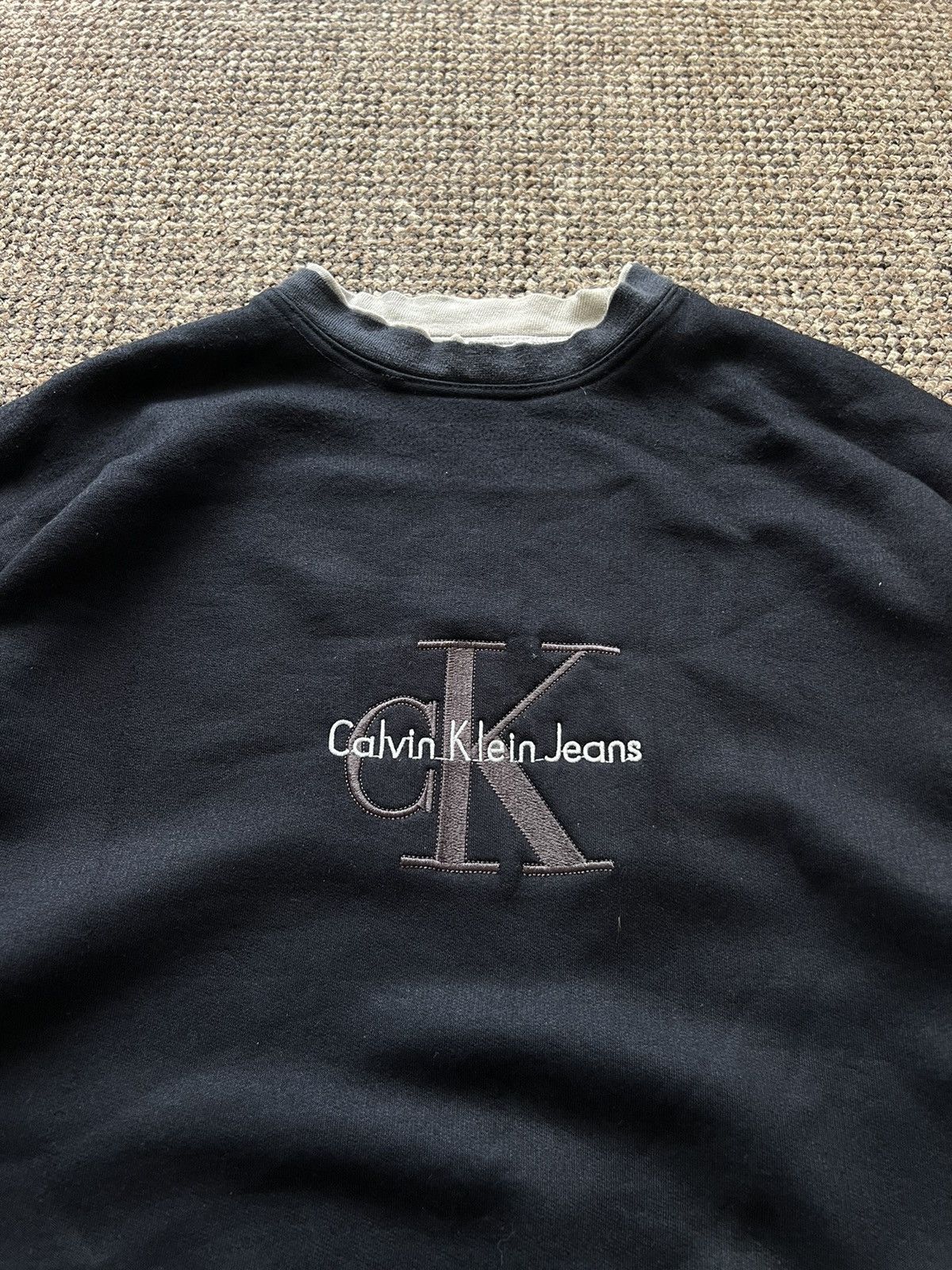 Vintage Vintage Calvin Klein Sweatshirt Big Logo Embroidered Y2K XL Size US XL / EU 56 / 4 - 5 Thumbnail