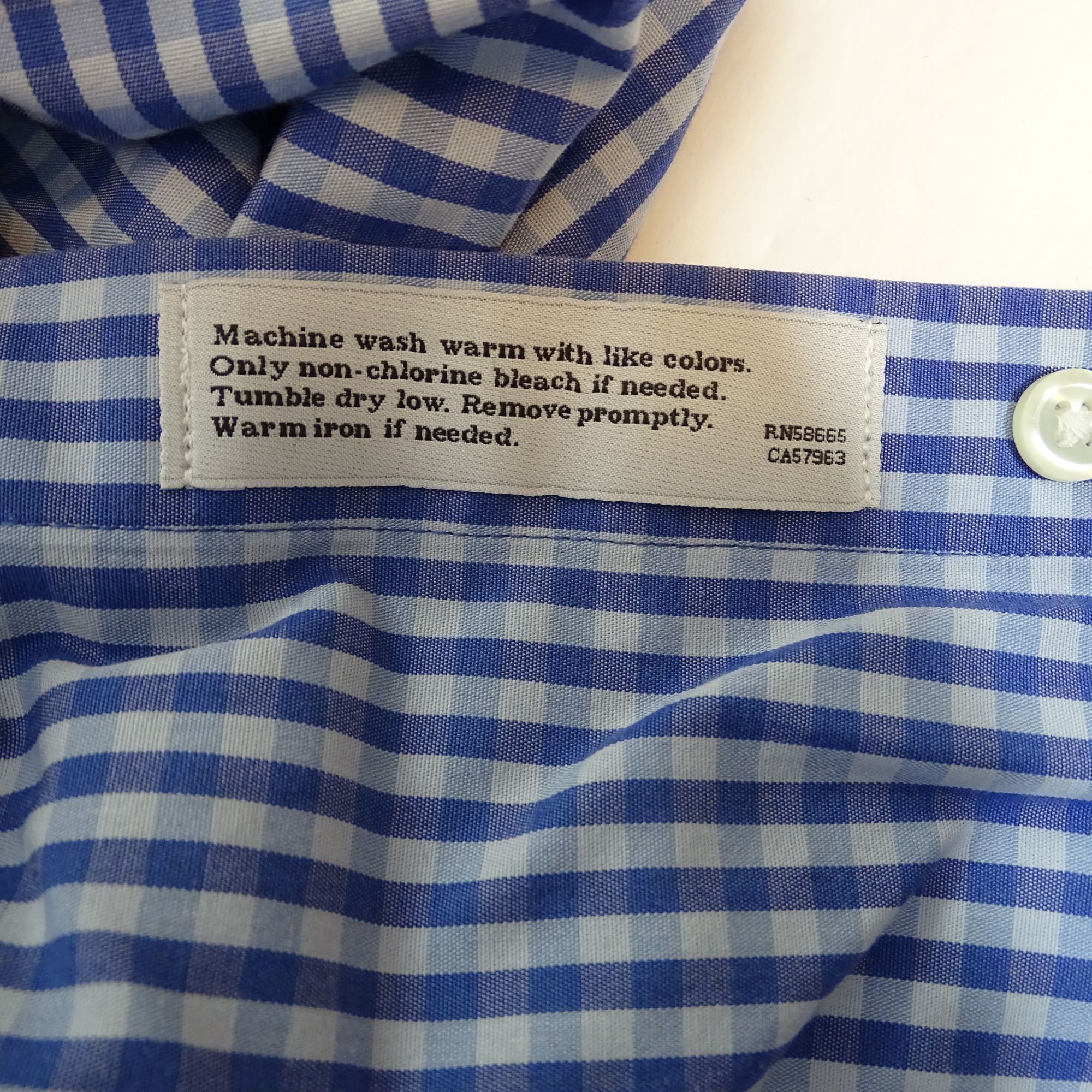 Nordstrom Nordstrom Dress Shirt Blue Plaid Wrinkle Free Size 17.5 Size US XL / EU 56 / 4 - 8 Thumbnail