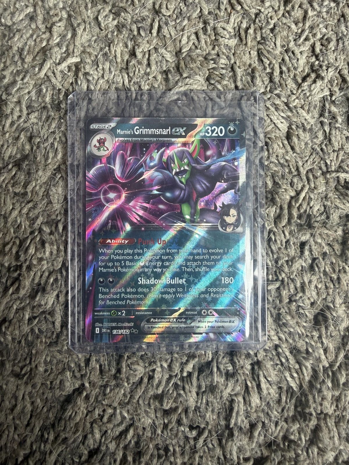 Pokemon 2025 Pokémon Marnie’s Grimmsnarl EX Card Size ONE SIZE - 1 Thumbnail