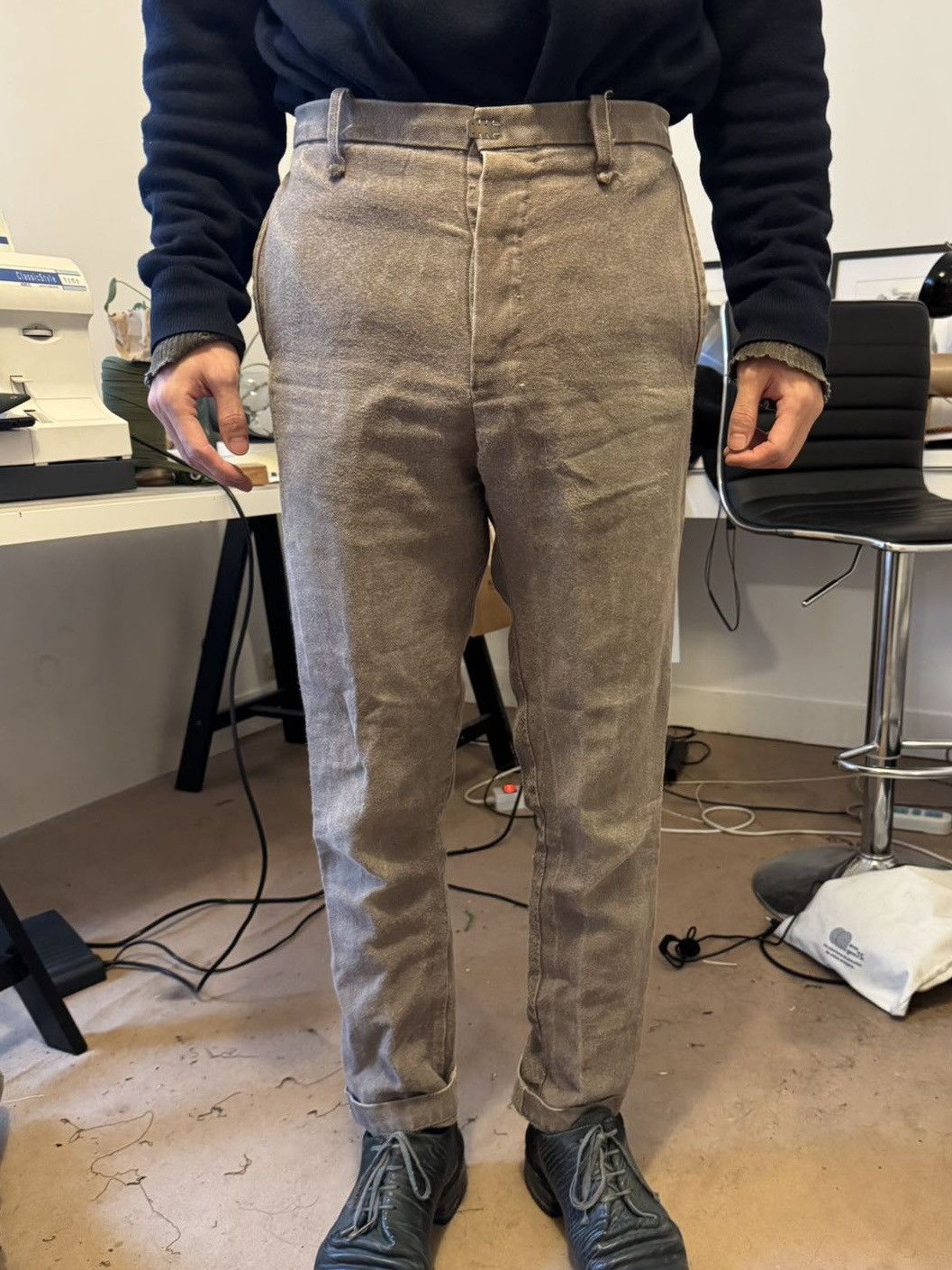 Ma+ × Taichi Murakami Taichi Murakami Gray Ramie Pants Size 5 Size US 29 - 3 Thumbnail