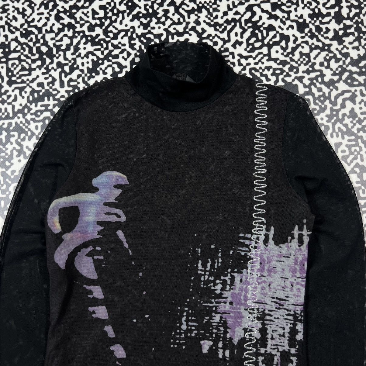 Japanese Brand Vintage Y2K Japanese Abstract Mesh Longsleeve JPG 90s Style Size M / US 6-8 / IT 42-44 - 9 Thumbnail