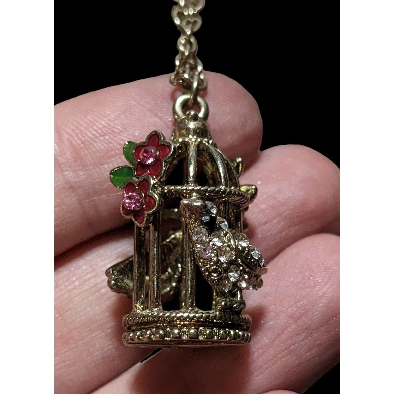 Other Cottagecore Gold Floral Birdcage Necklace Size ONE SIZE - 2 Thumbnail